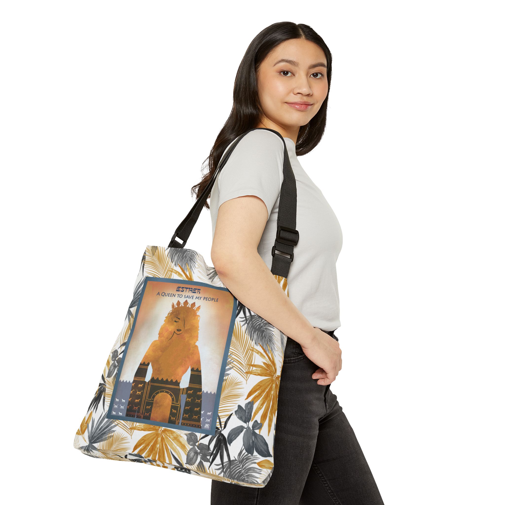 Esther, A Queen to Save My People - Adjustable Tote Bag 4 Esther, A Queen to Save My People - Adjustable Tote Bag - Image 4