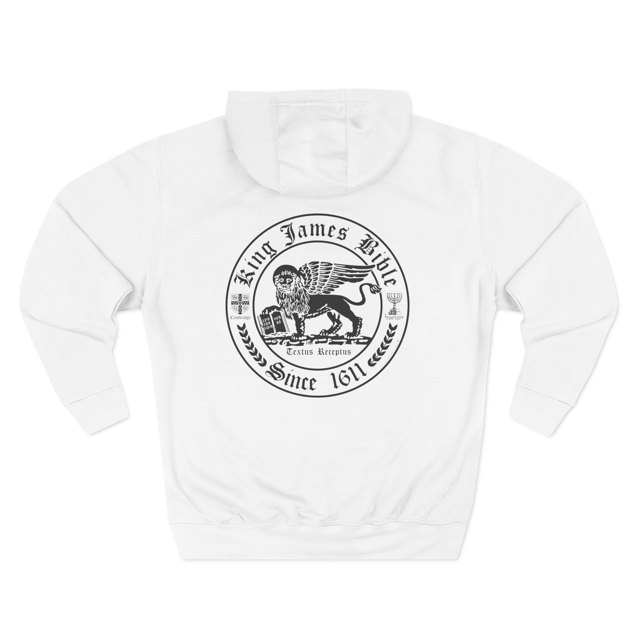 Christian KJV Bible Black Lion Hoodie - Faith Based Hoodie Halo House Halo House Christian KJV Bible Black Lion Hoodie featuring inspirational faith based Bible design