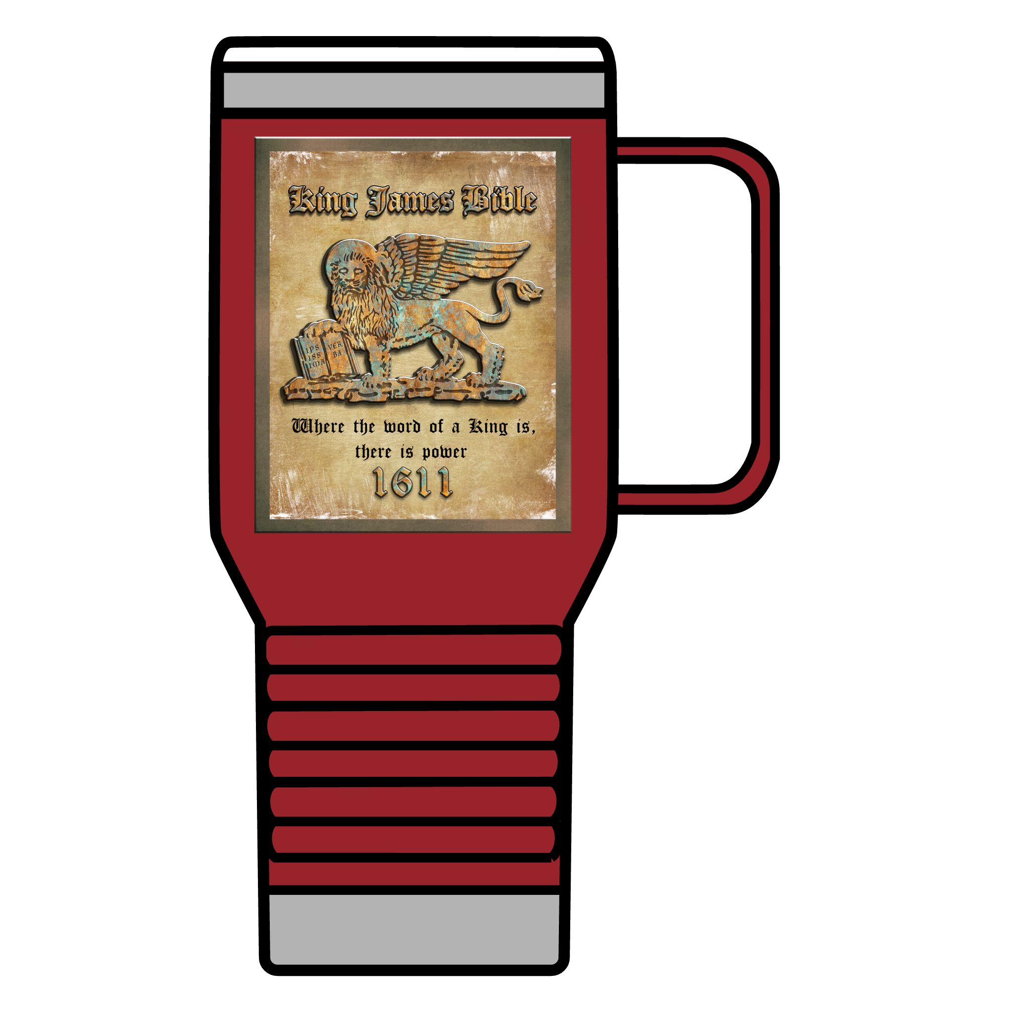 King James Bible Plaque Logo: Inspirational Insulated Tumbler, 20oz 3 King James Bible Plaque Logo: Inspirational Insulated Tumbler, 20oz - Image 3