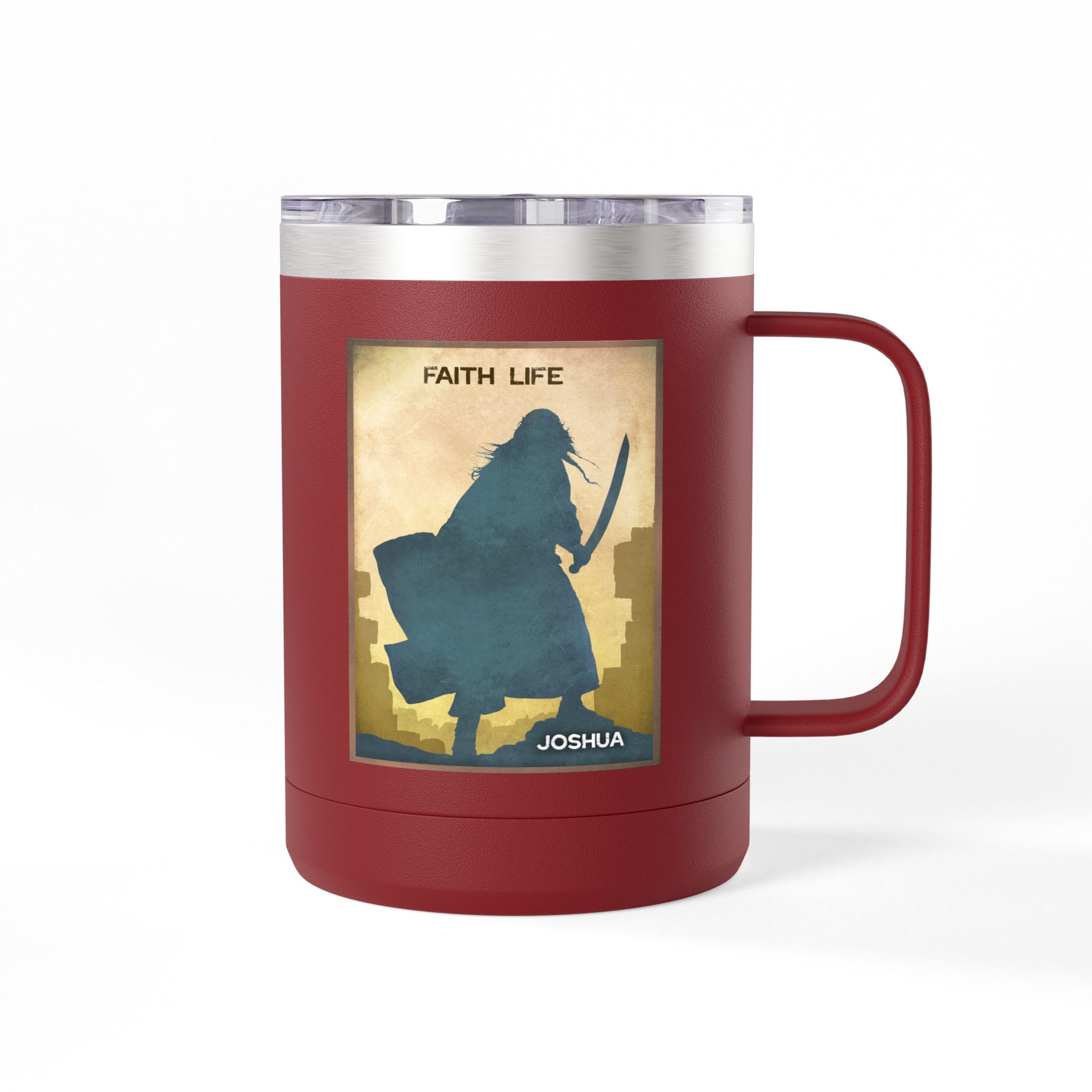 Joshua, Faith Life Christian Travel Mug - Bible Coffee Mug 15oz 6 Joshua, Faith Life Christian Travel Mug - Bible Coffee Mug 15oz - Image 6