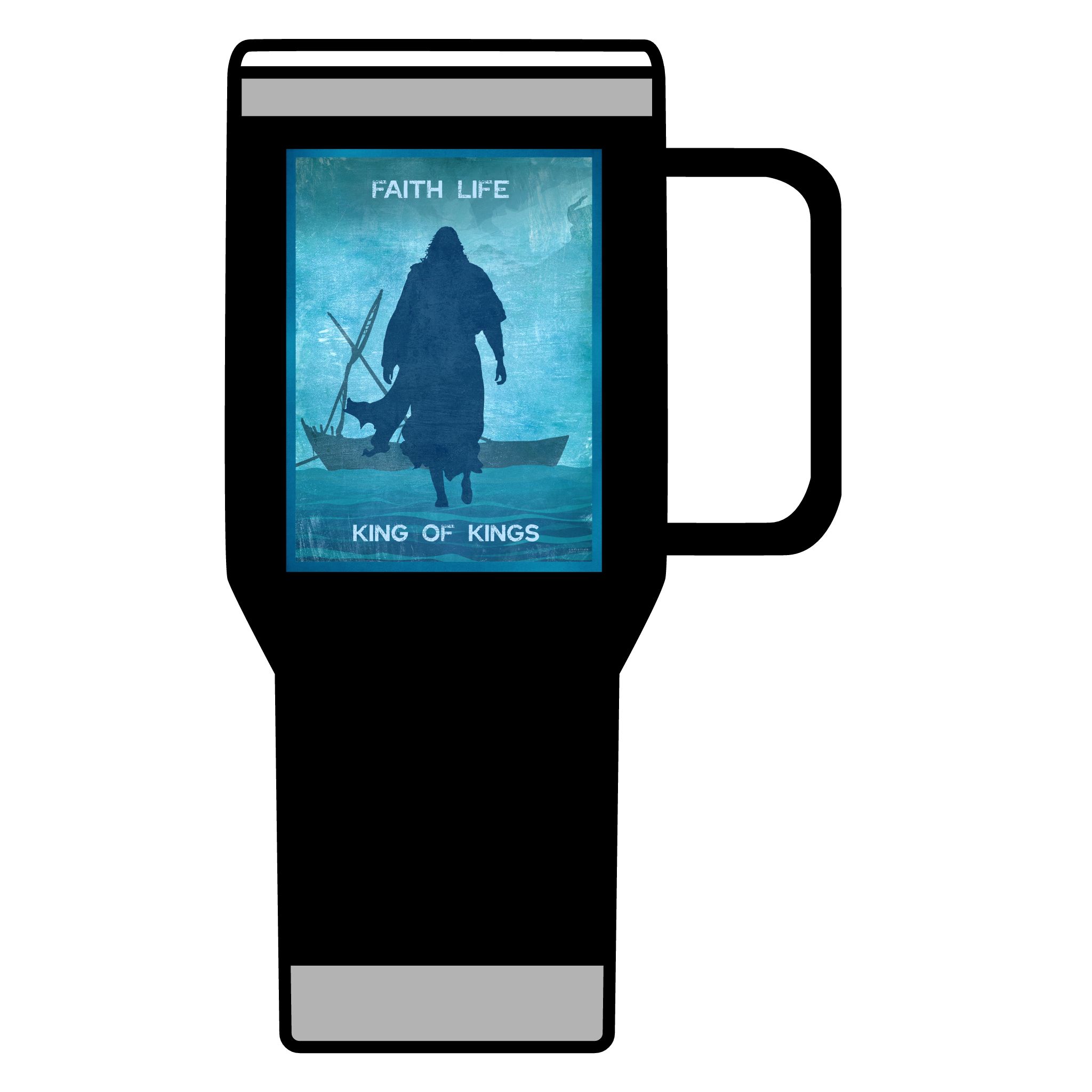 Jesus, Walk on Water: Inspirational Insulated Tumbler, 20oz 3 Jesus, Walk on Water: Inspirational Insulated Tumbler, 20oz - Image 3
