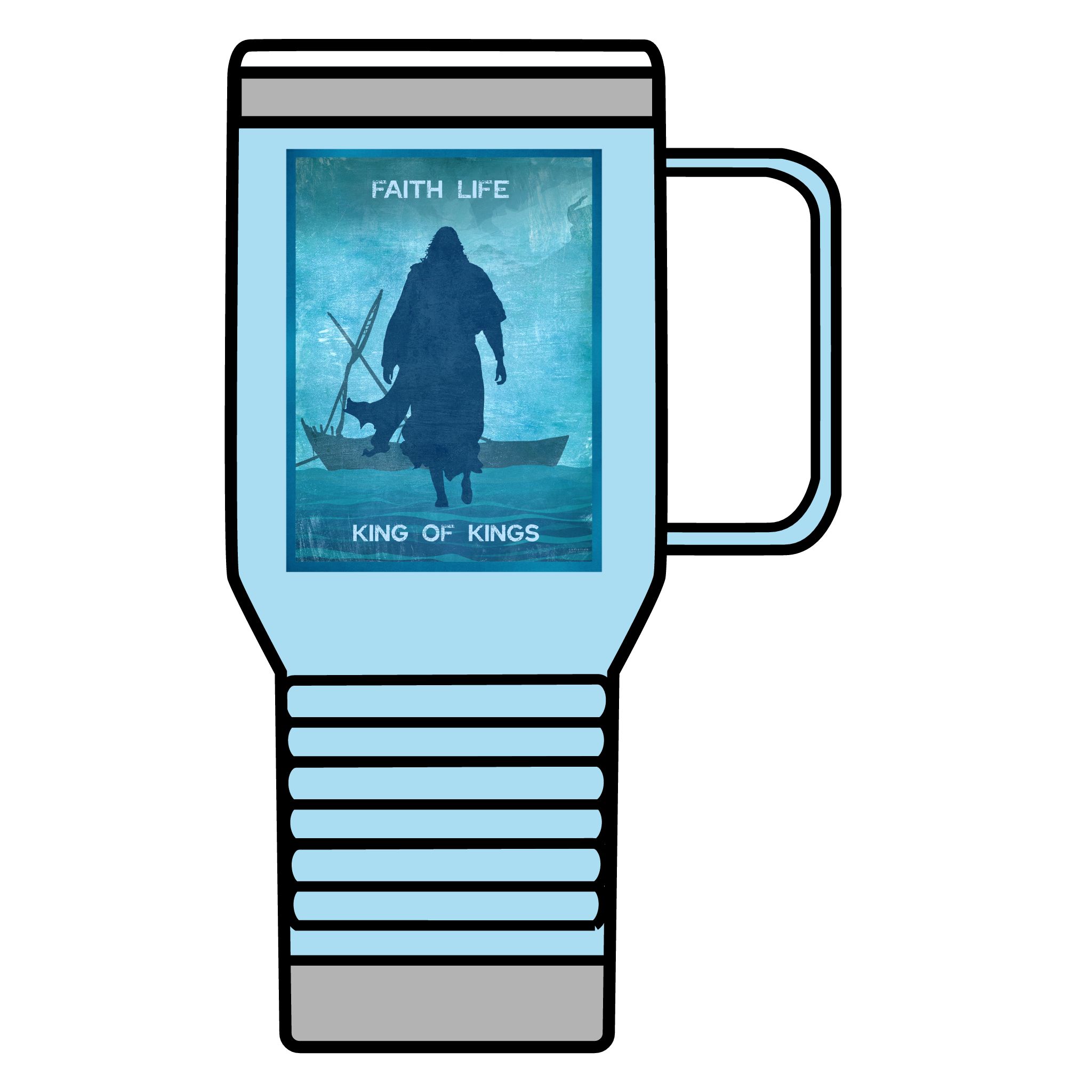 Jesus, Walk on Water: Inspirational Insulated Tumbler, 20oz 5 Jesus, Walk on Water: Inspirational Insulated Tumbler, 20oz - Image 5