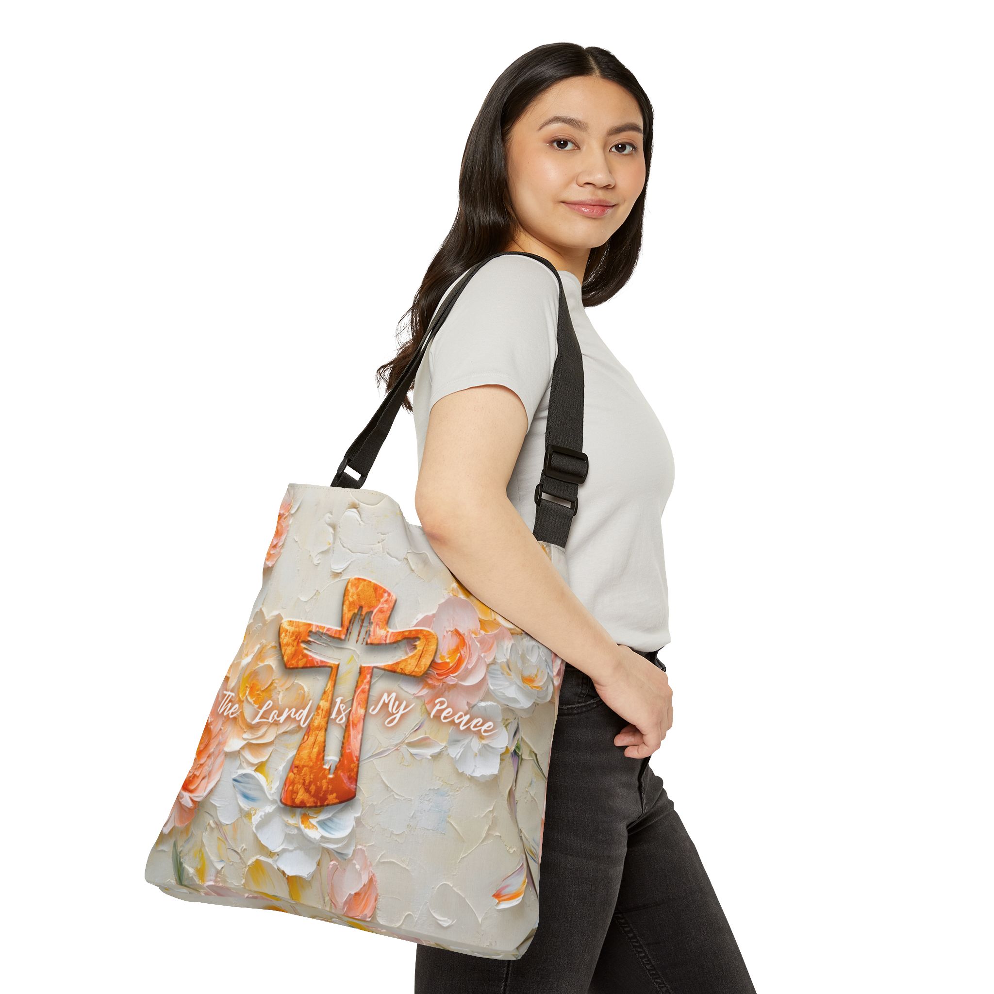 The Lord is My Peace - Adjustable Tote Bag 4 The Lord is My Peace - Adjustable Tote Bag - Image 4