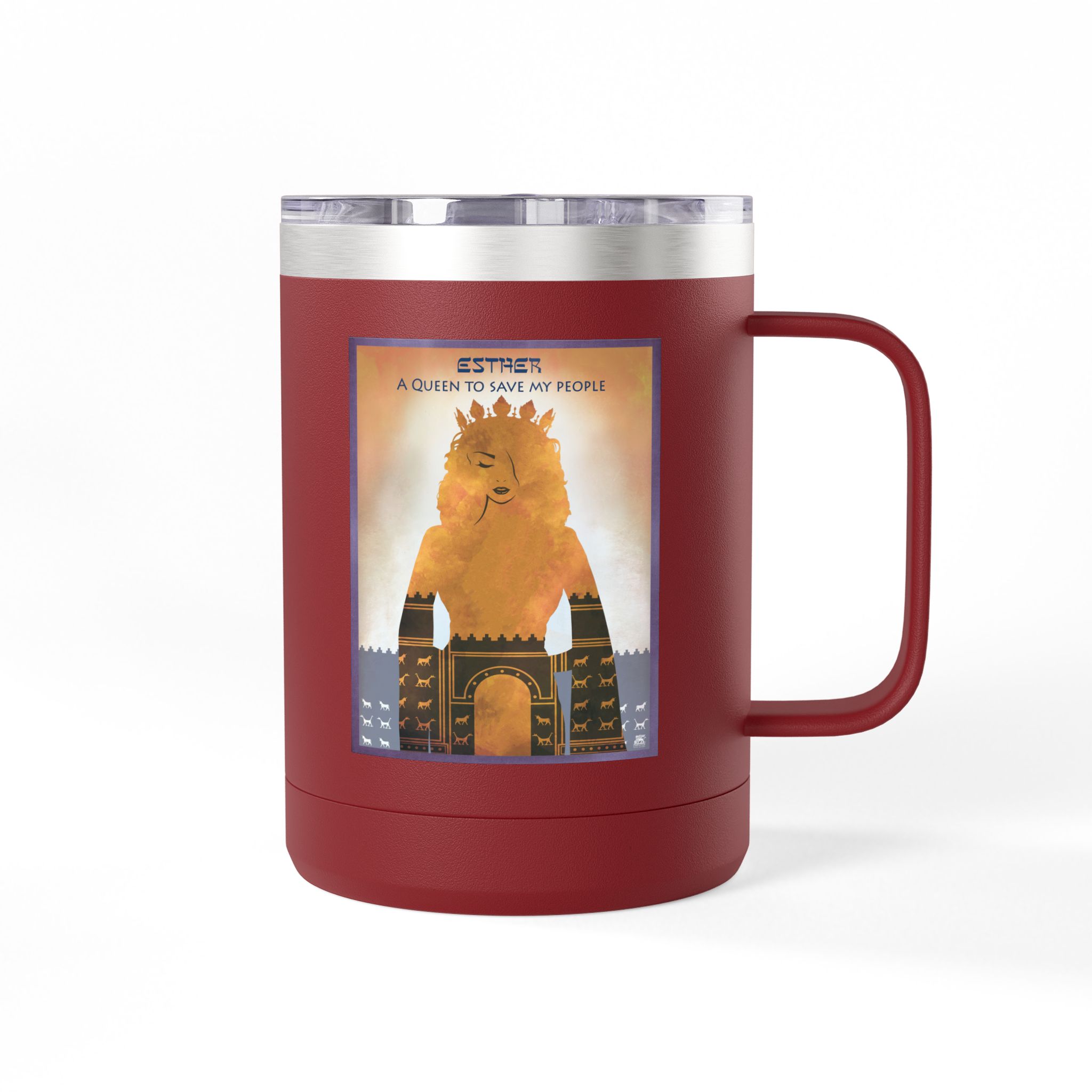 Esther, A Queen to Save My People Christian Travel Mug - Bible Coffee Mug 15oz 10 Esther, A Queen to Save My People Christian Travel Mug - Bible Coffee Mug 15oz - Image 10