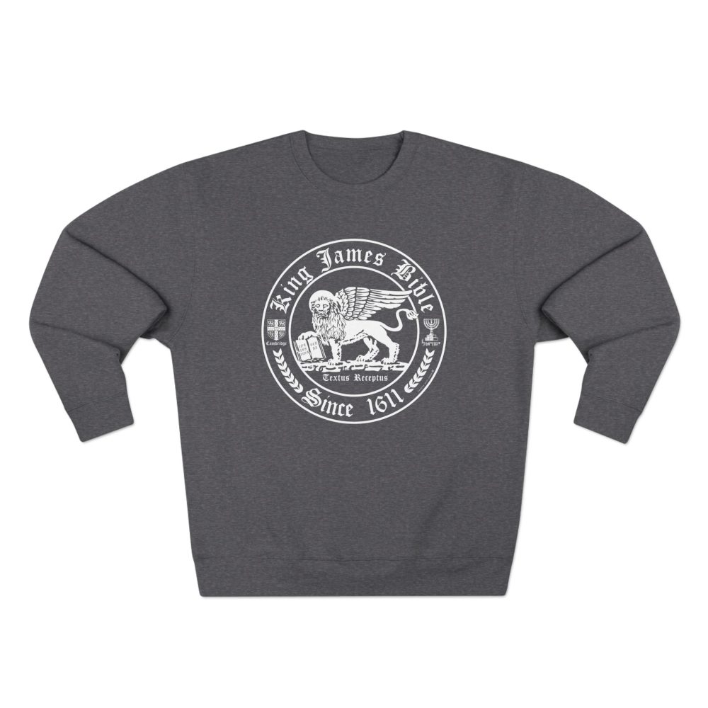 White KJV Circle Crest Logo : Sweatshirt