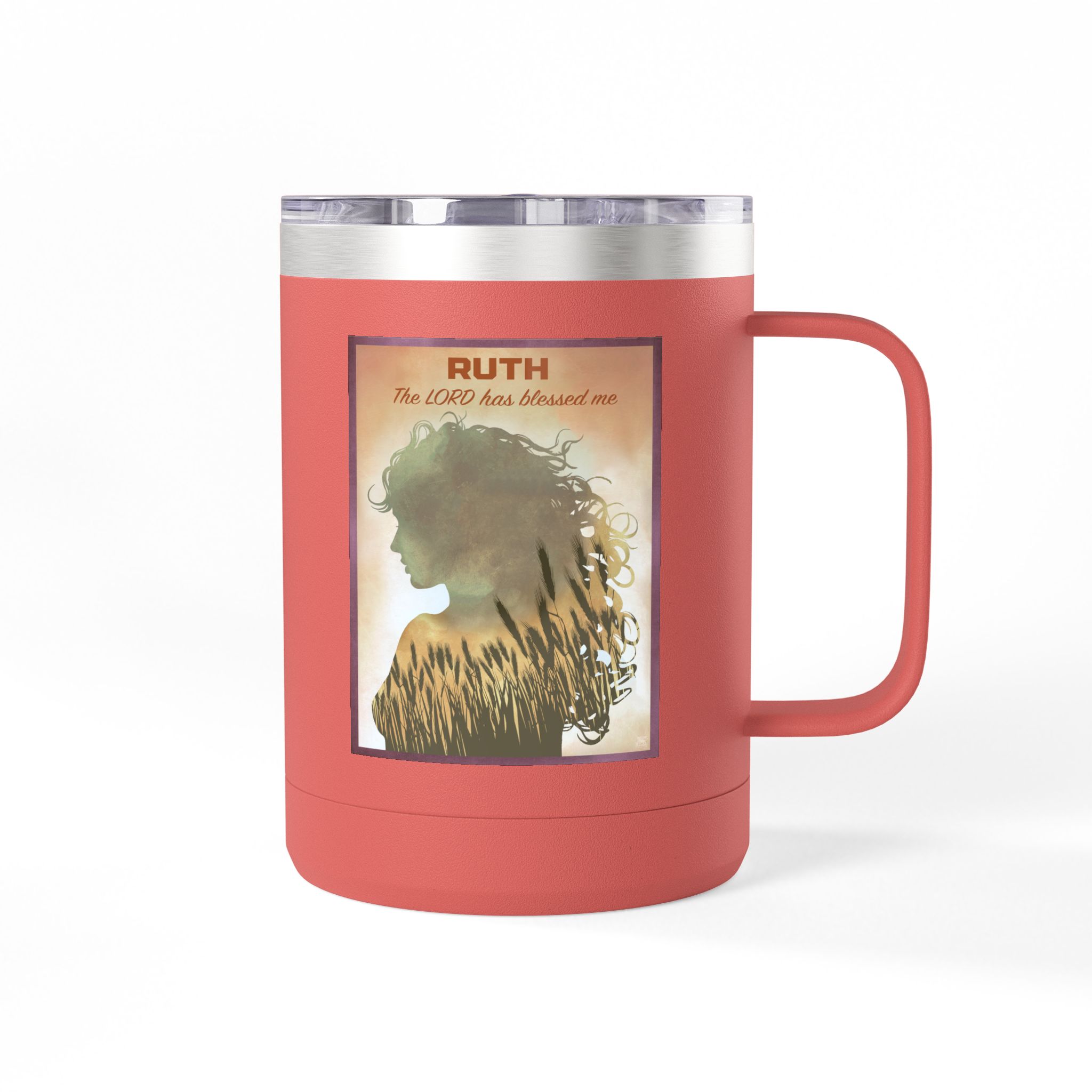 Ruth, The Lord Is My Redeemer Christian Travel Mug - Bible Coffee Mug 15oz 6 Ruth, The Lord Is My Redeemer Christian Travel Mug - Bible Coffee Mug 15oz - Image 6