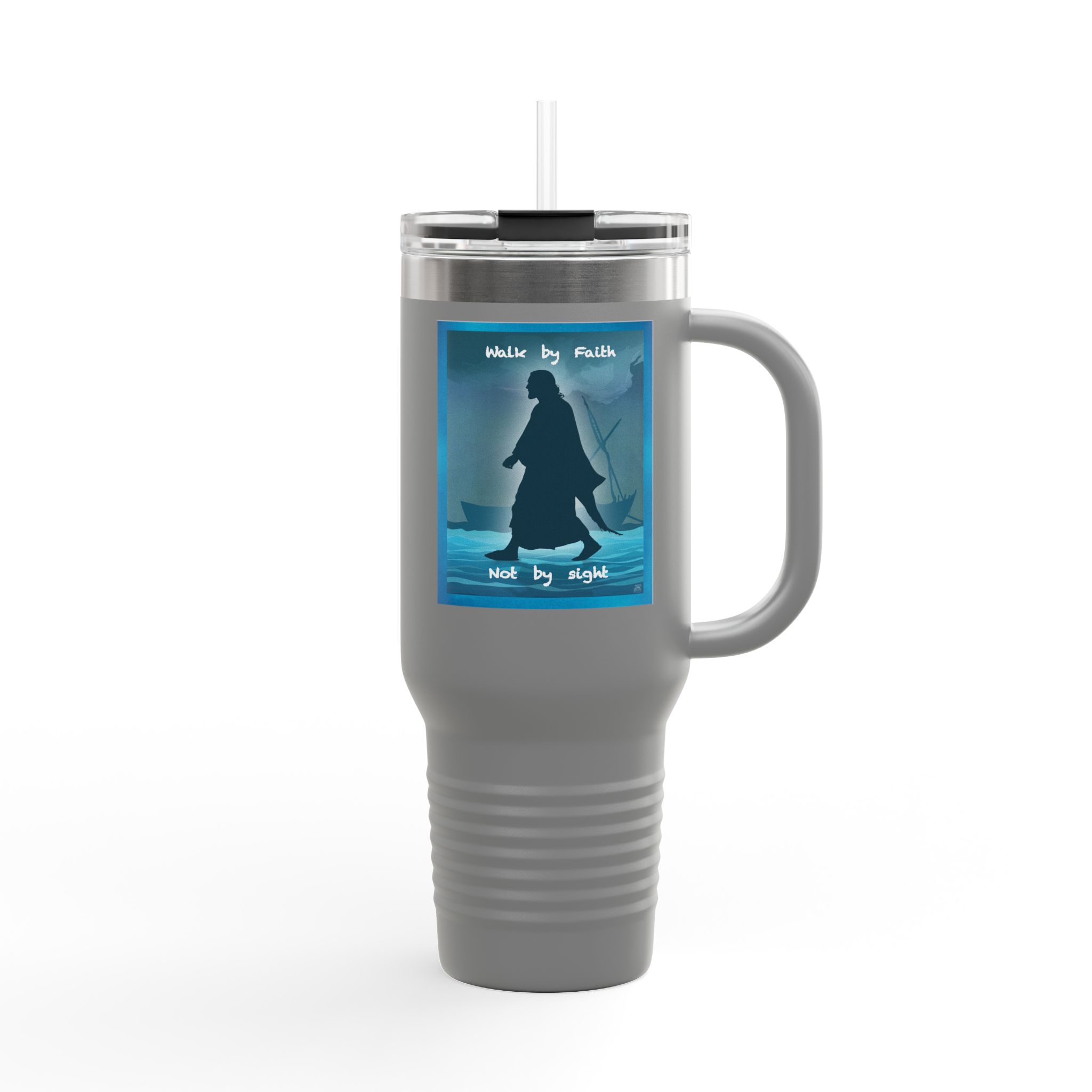 Walk by Faith, Not by Sight Christian Tumbler 40oz - Bible Verse Insulated Tumbler 9 Walk by Faith, Not by Sight Christian Tumbler 40oz - Bible Verse Insulated Tumbler - Image 9