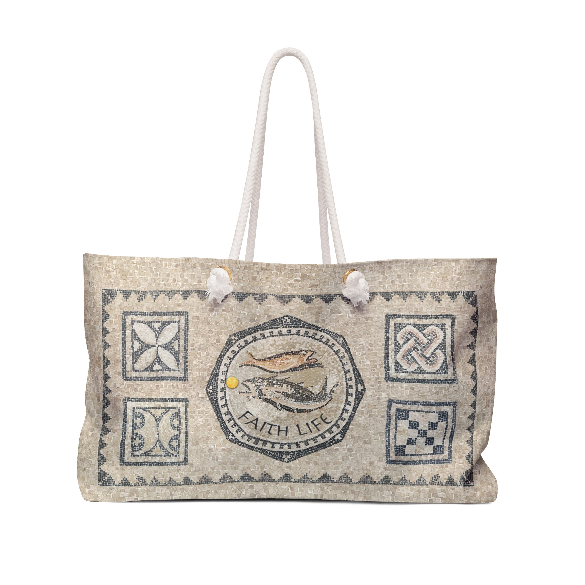 Christian Fish Mosaic - Boston Weekender Tote Bag 1 Christian Fish Mosaic - Boston Weekender Tote Bag