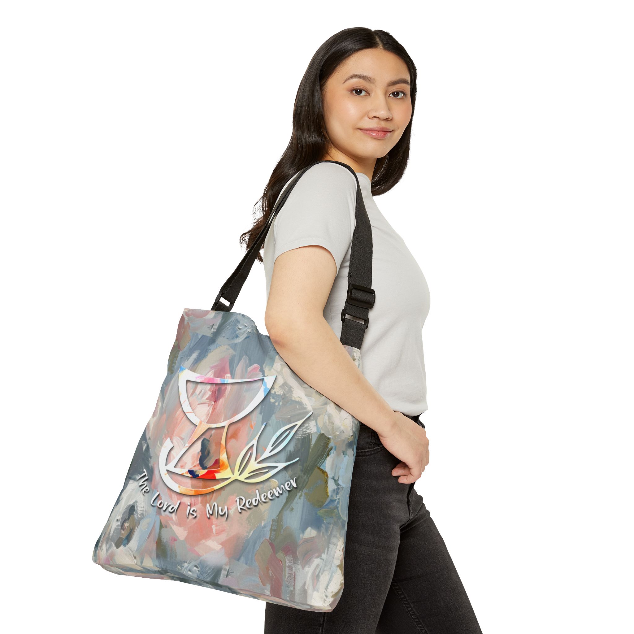 The Lord is My Redeemer - Adjustable Tote Bag 4 The Lord is My Redeemer - Adjustable Tote Bag - Image 4