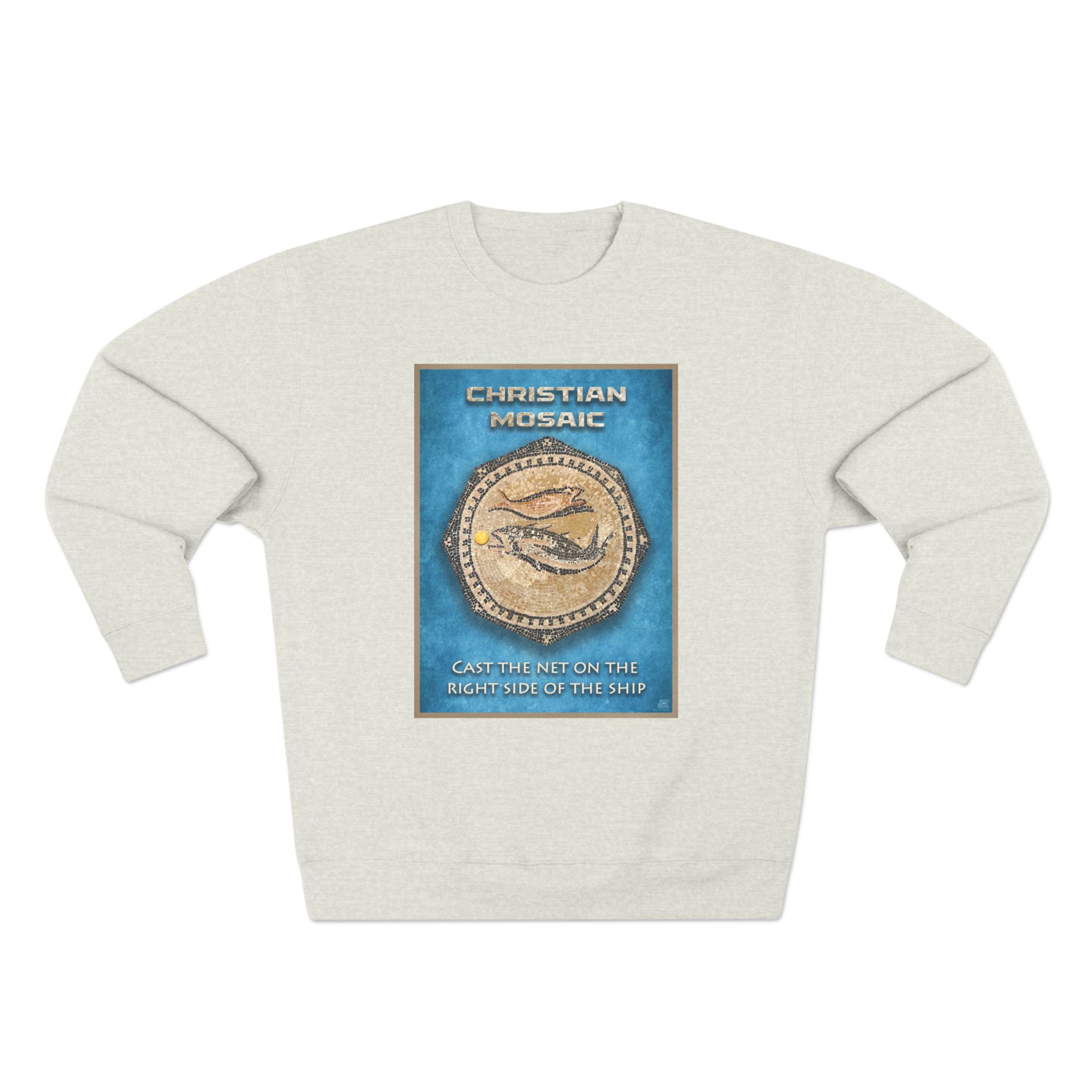 Christian Fish Blue Mosaic: Sweatshirt 10 Christian Fish Blue Mosaic: Sweatshirt - Image 10