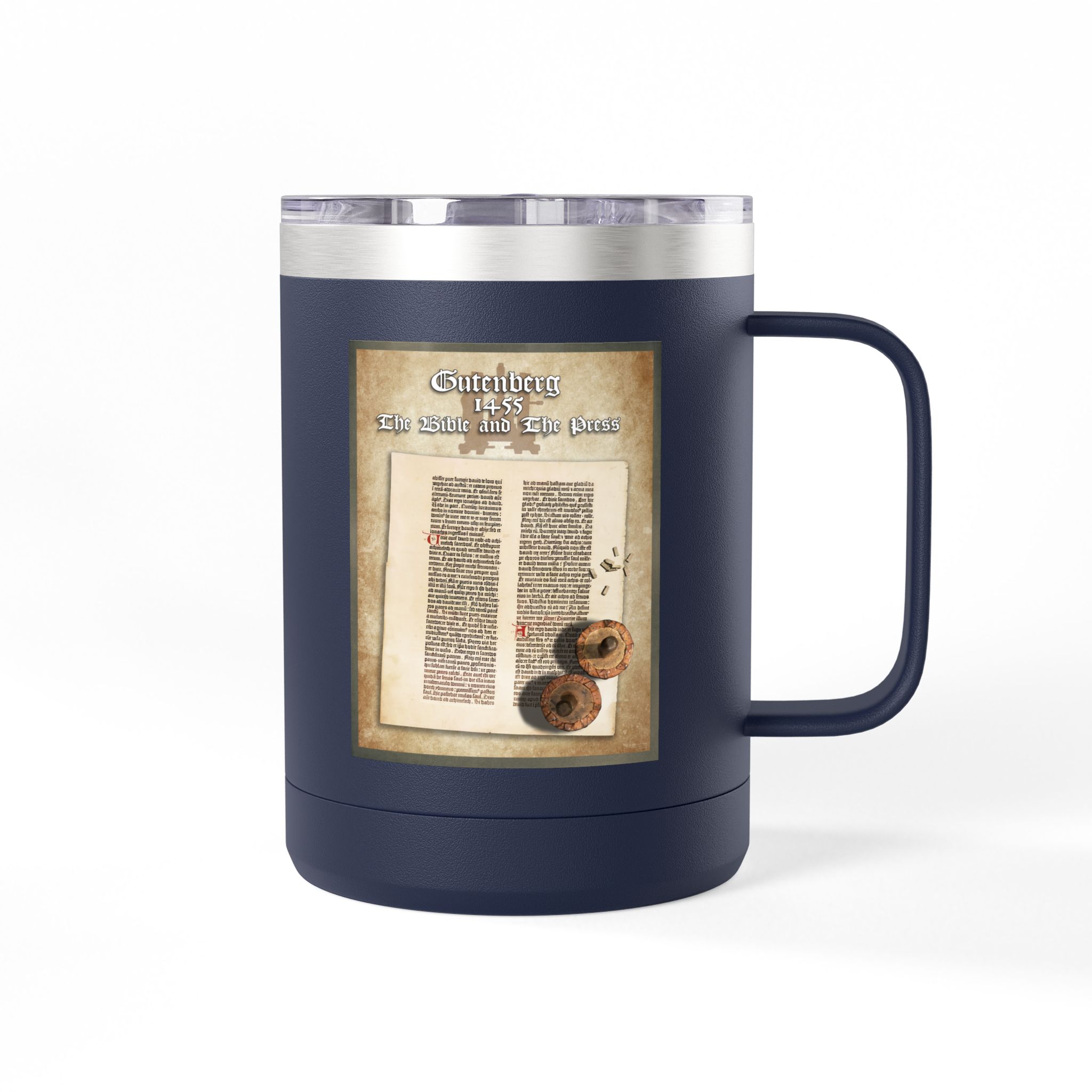 The Gutenberg Bible Christian Travel Mug - Historic Bible Coffee Mug 15oz 22 The Gutenberg Bible Christian Travel Mug - Historic Bible Coffee Mug 15oz - Image 22