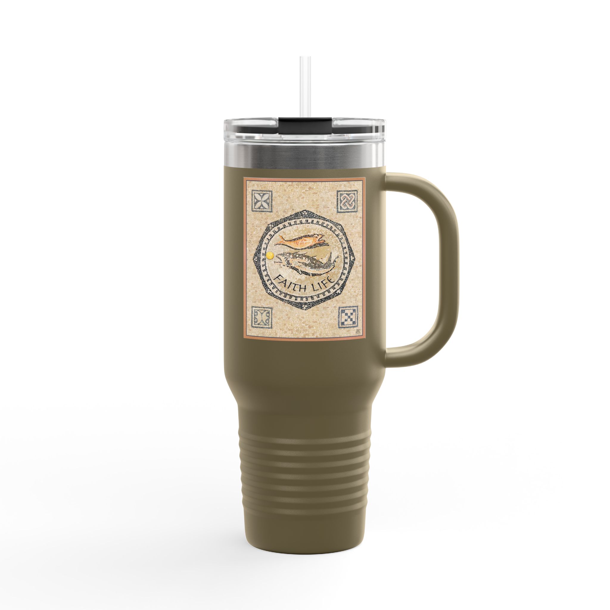 Christian Fish Mosaic - Christian 40oz Tumbler 9 Christian Fish Mosaic - Christian 40oz Tumbler - Image 9
