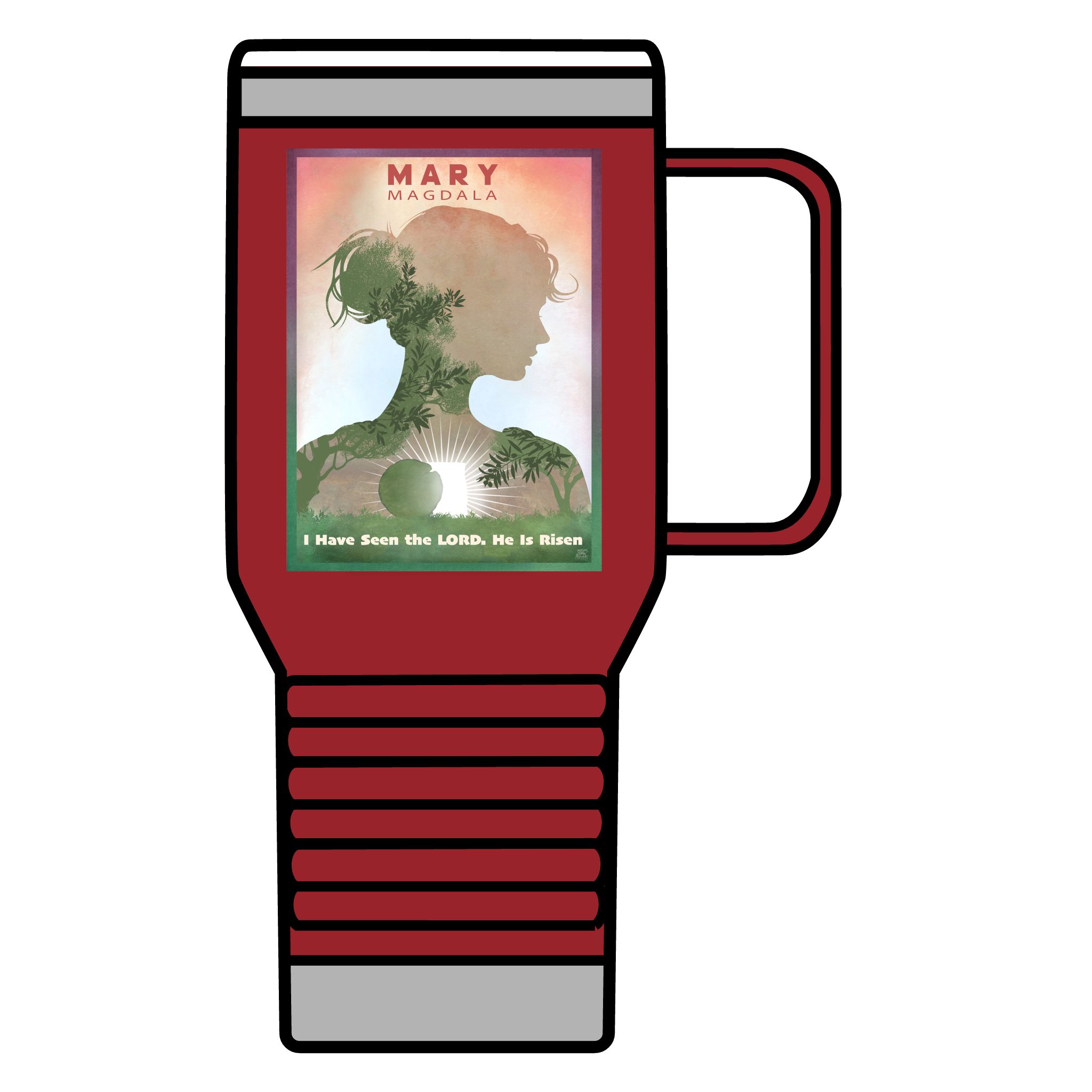 Mary Magdalene: I have seen the Lord: Inspirational Insulated Tumbler 20oz Halo House Mary Magdalene: I have seen the Lord: Inspirational Insulated Tumbler 20oz - Image 5