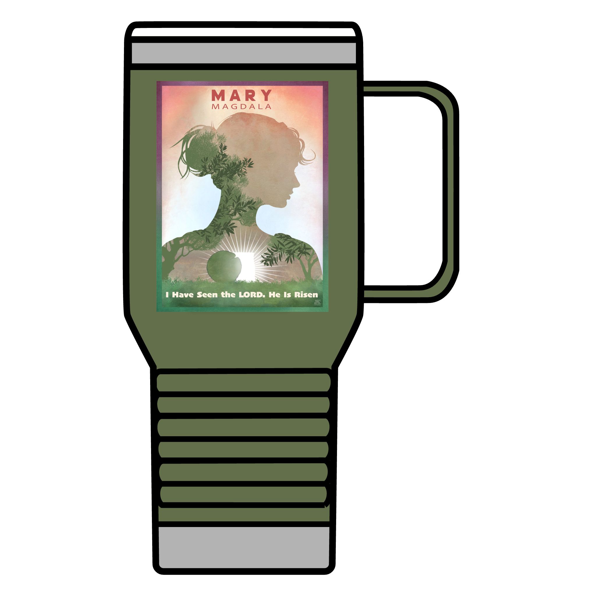 Mary Magdalene: I have seen the Lord: Inspirational Insulated Tumbler 20oz Halo House Mary Magdalene: I have seen the Lord: Inspirational Insulated Tumbler 20oz - Image 9