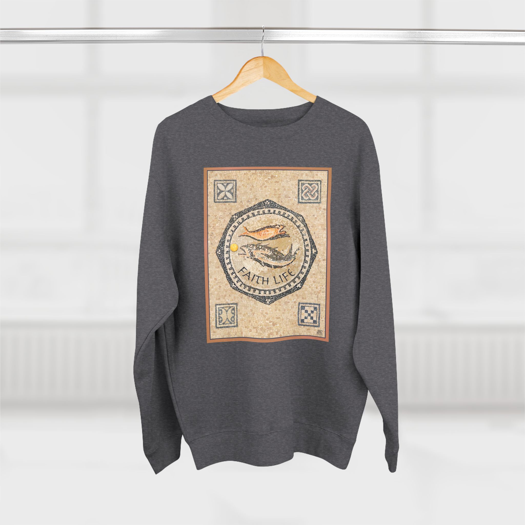 Faith Life, Christian Fish : Sweatshirt 5 Faith Life, Christian Fish : Sweatshirt - Image 5