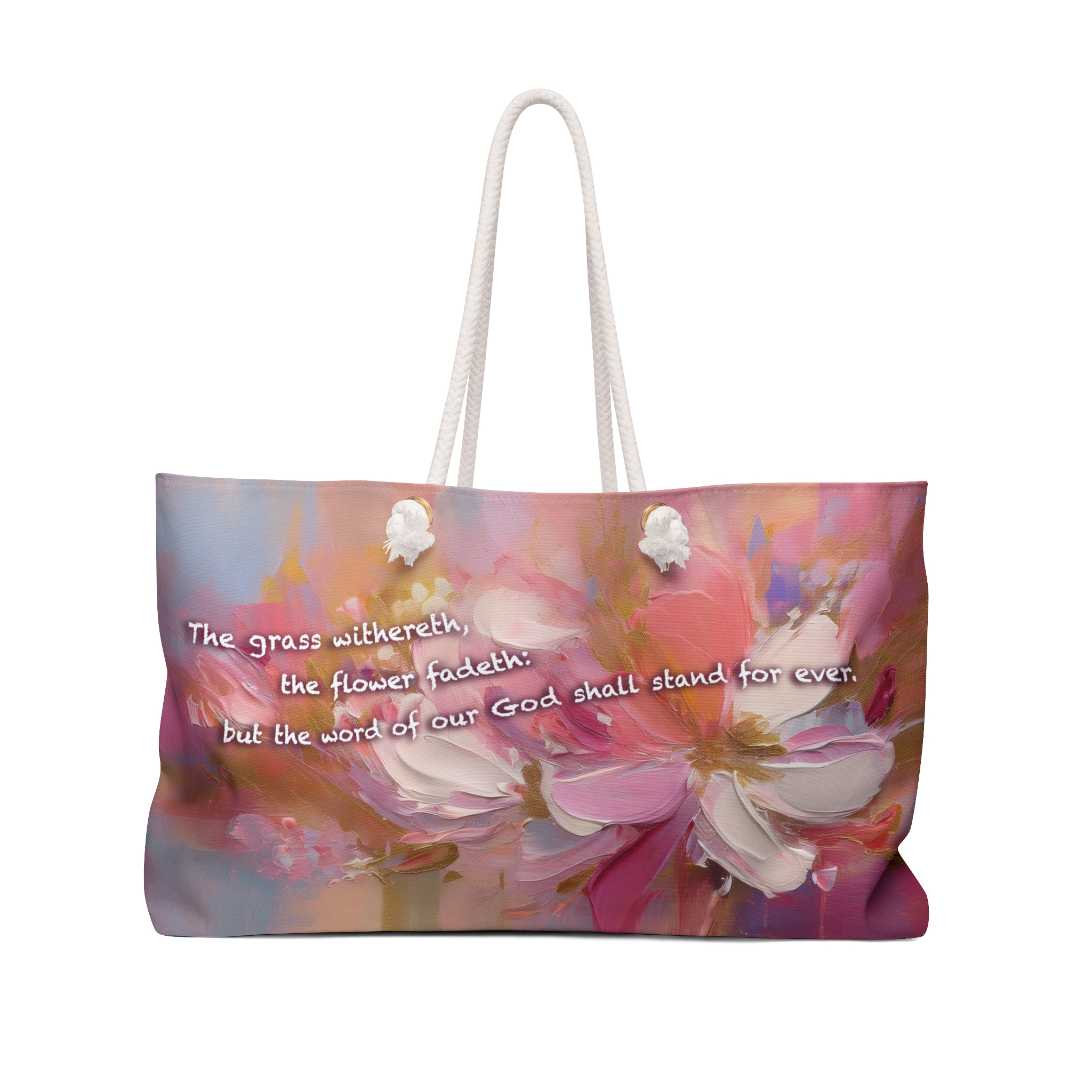 The Word of our God Shall Stand Forever - Boston Weekender Tote Bag 1 The Word of our God Shall Stand Forever - Boston Weekender Tote Bag