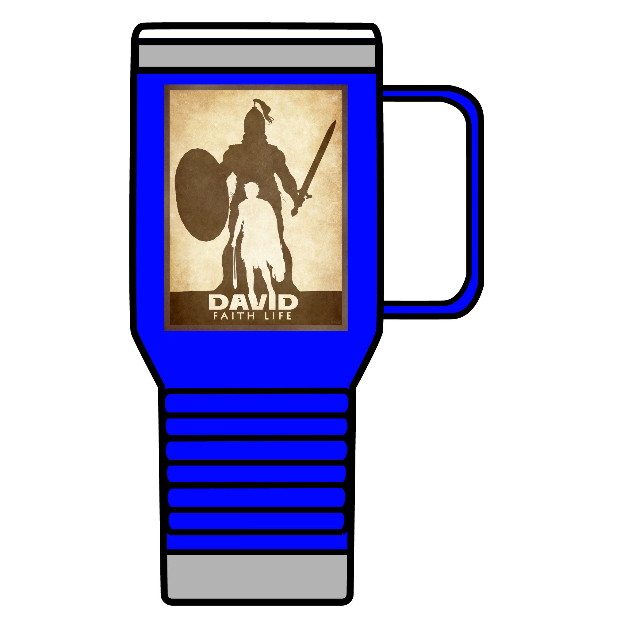 David and Goliath, Faith Life: Inspirational Insulated Tumbler, 20oz Halo House David and Goliath, Faith Life: Inspirational Insulated Tumbler, 20oz - Image 9