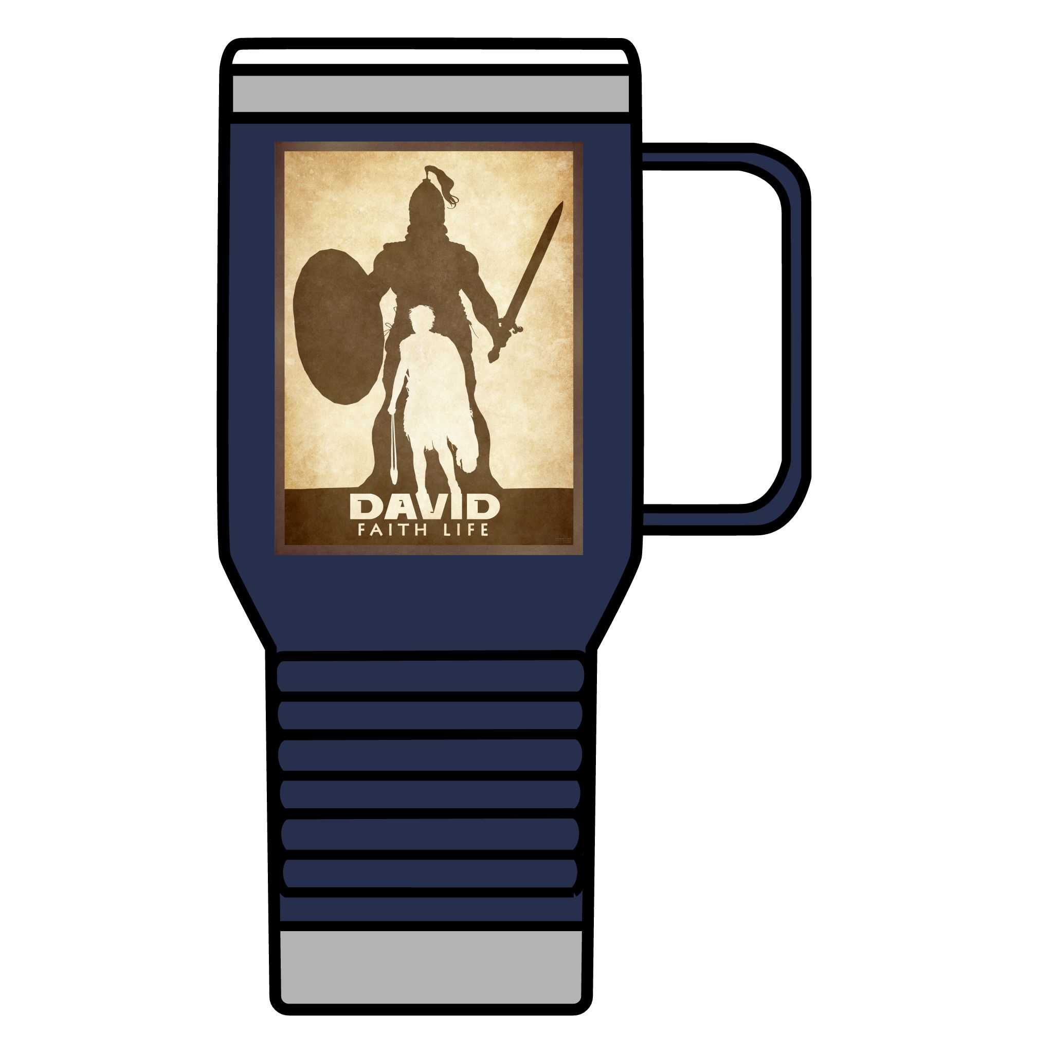 David and Goliath, Faith Life: Inspirational Insulated Tumbler, 20oz Halo House David and Goliath, Faith Life: Inspirational Insulated Tumbler, 20oz - Image 11