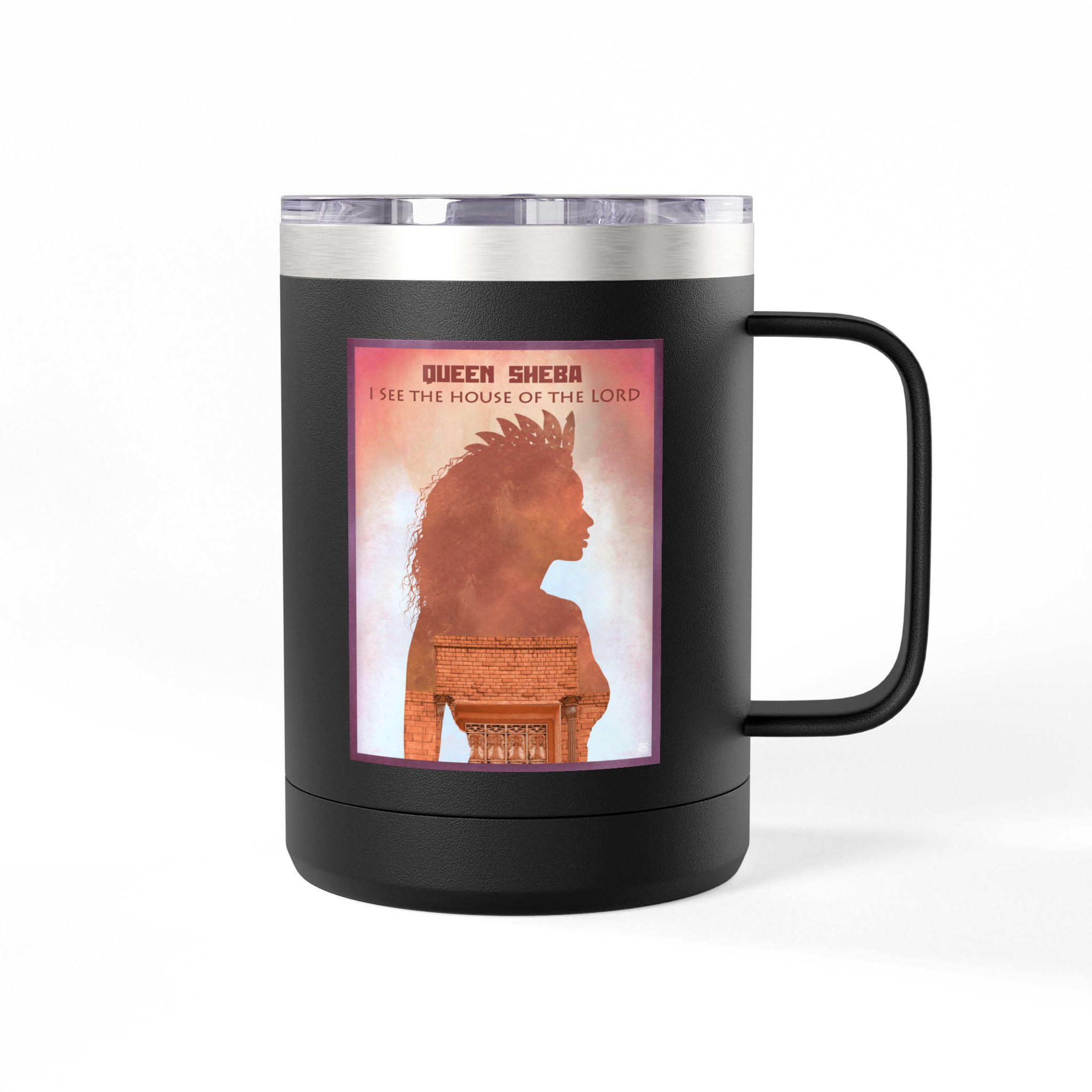 Queen Sheba, I see the House of the Lord Christian Travel Mug - Bible Coffee Mug 15oz 10 Queen Sheba, I see the House of the Lord Christian Travel Mug - Bible Coffee Mug 15oz - Image 10