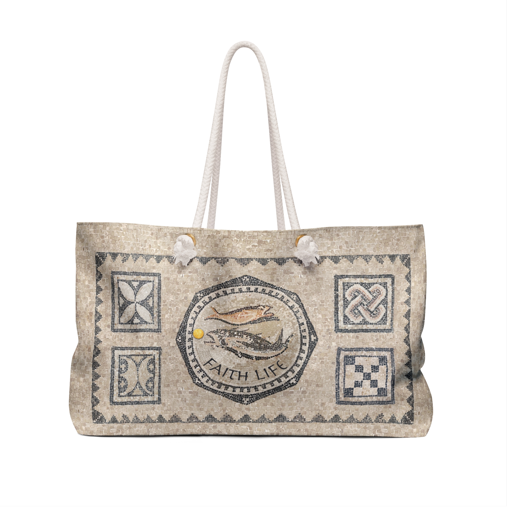 Christian Fish Mosaic - Boston Weekender Tote Bag 2 Christian Fish Mosaic - Boston Weekender Tote Bag - Image 2