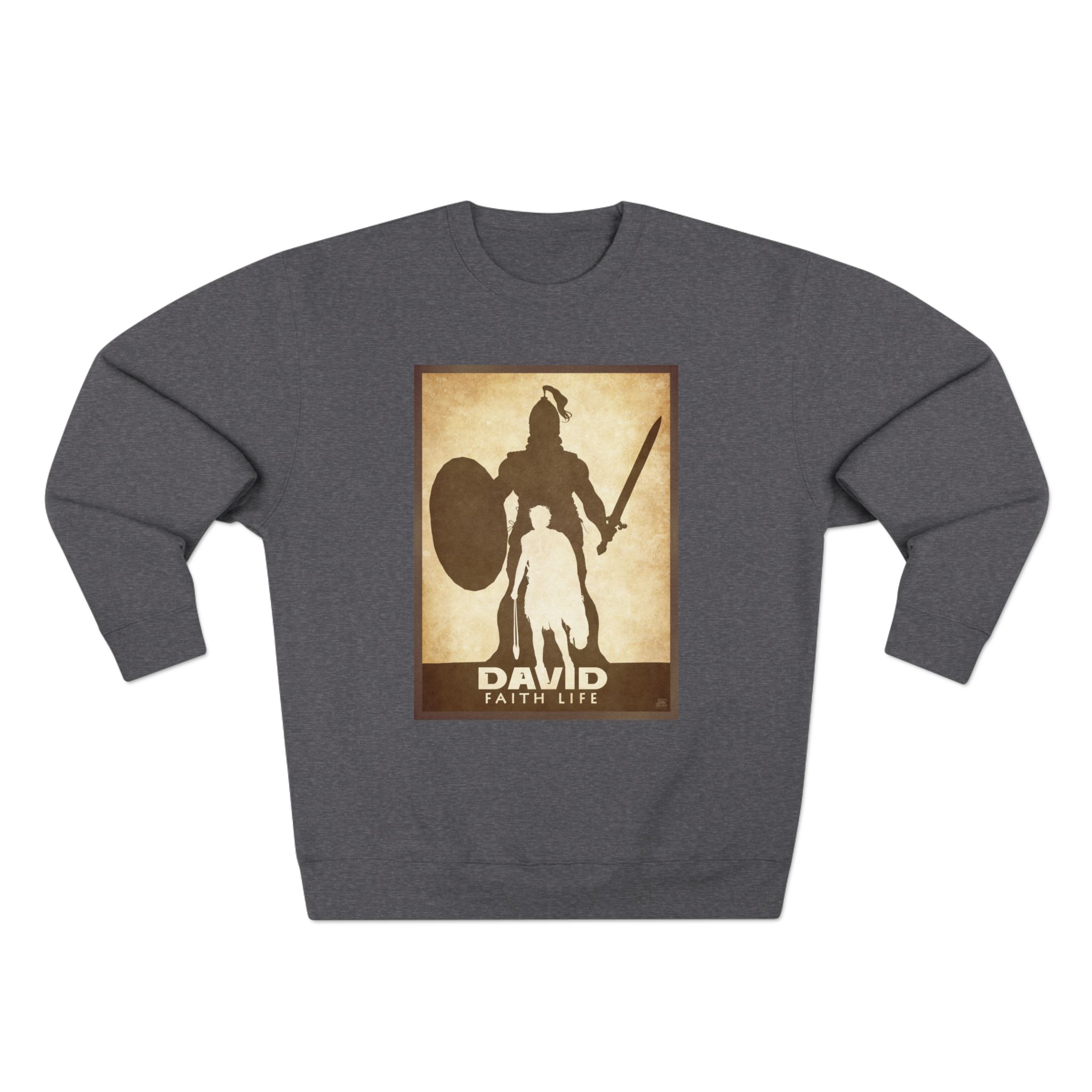 David and Goliath, Faith Life : Sweatshirt Halo House David and Goliath, Faith Life : Sweatshirt - Image 4