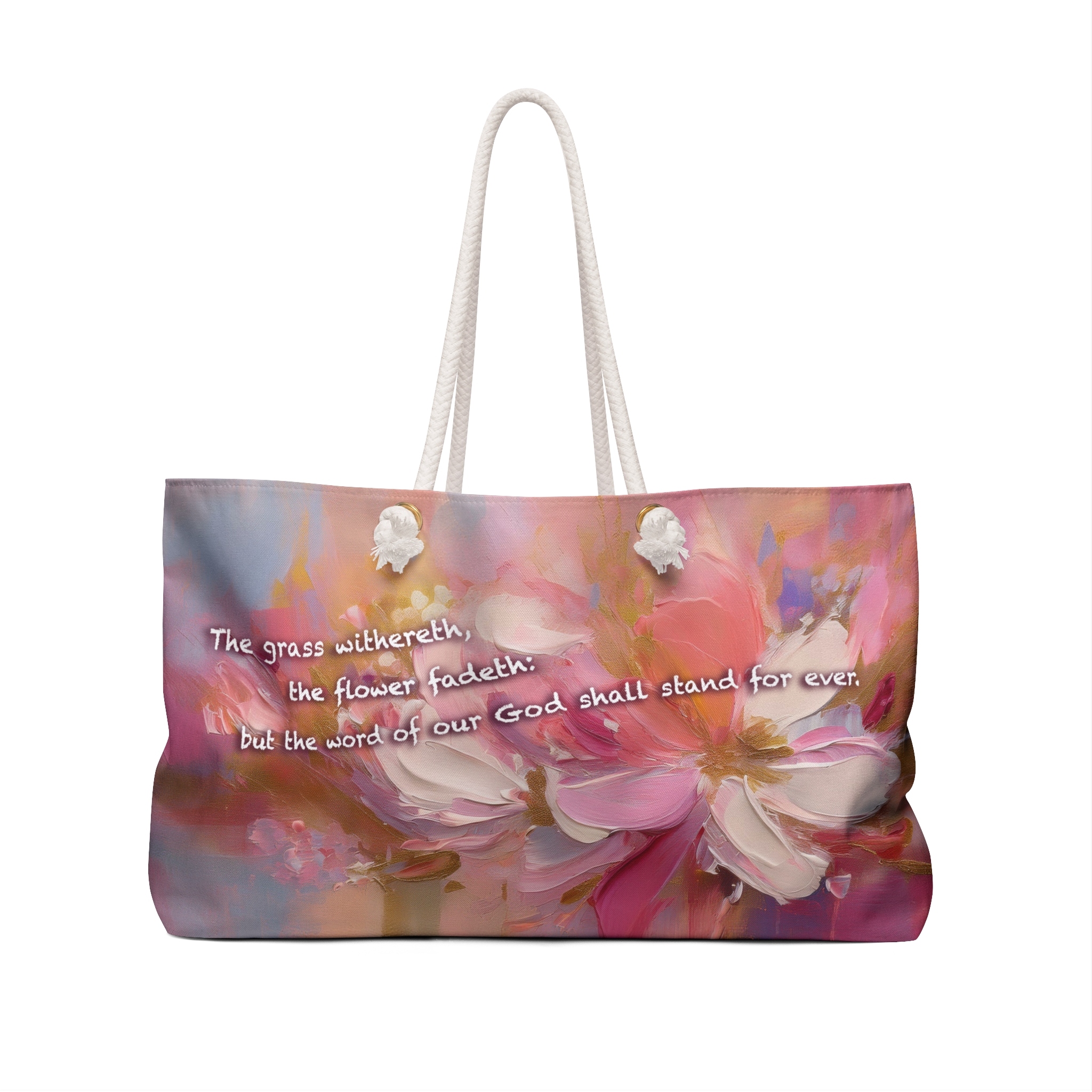 The Word of our God Shall Stand Forever - Boston Weekender Tote Bag 2 The Word of our God Shall Stand Forever - Boston Weekender Tote Bag - Image 2