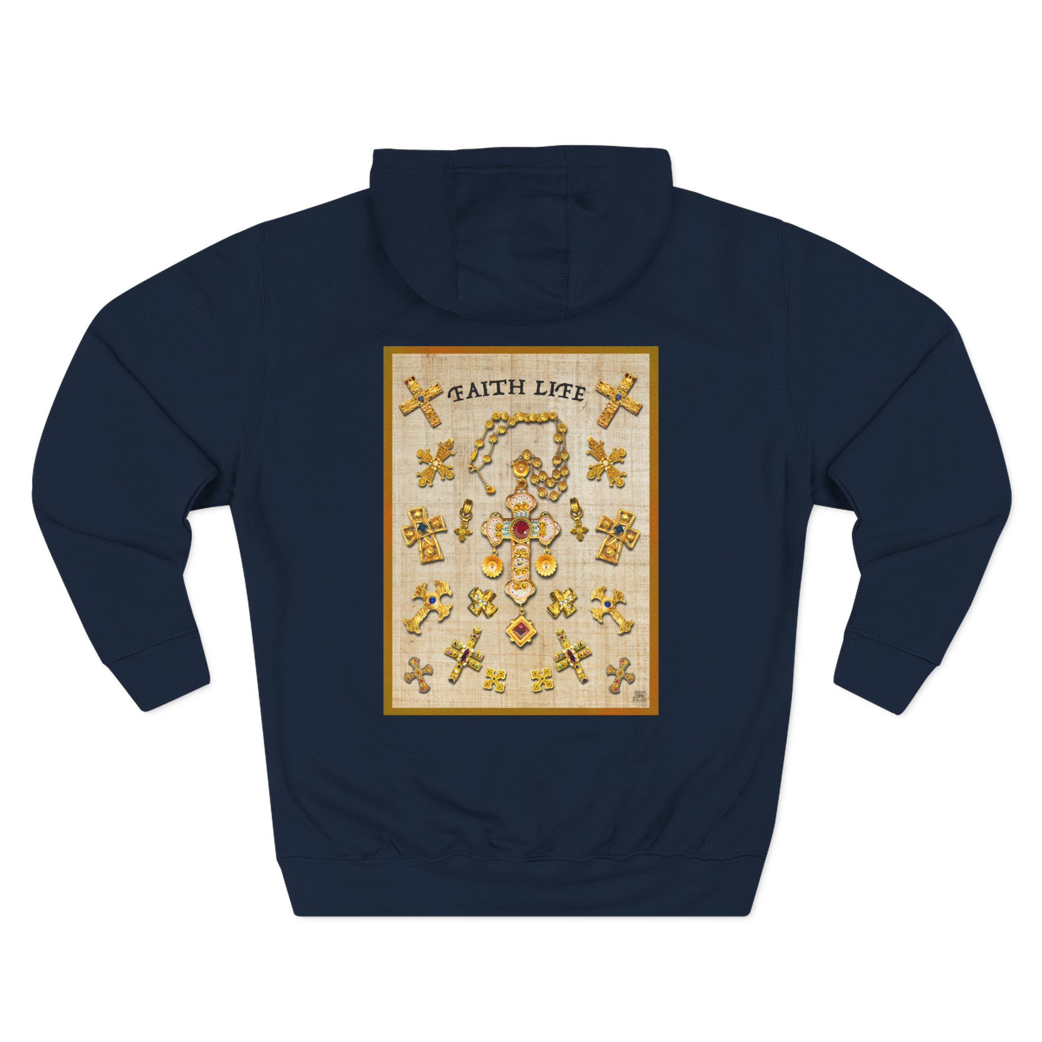 Christian Golden Crosses Hoodie - Faith Based Hoodie Halo House Christian Golden Crosses Hoodie - Faith Based Hoodie - Image 13