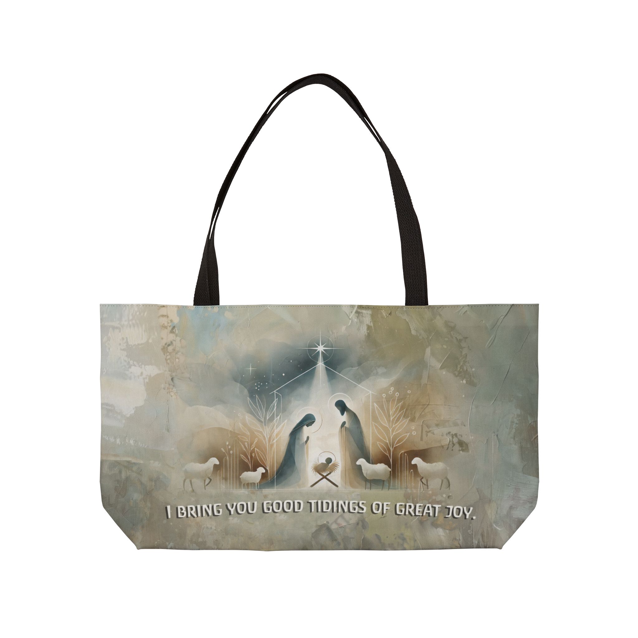 I Bring You Good Tidings of Great Joy - Vacation Weekender Tote Bag Halo House Halo House I Bring You Good Tidings of Great Joy Vacation Weekender Tote Bag featuring inspirational Christian faith design
