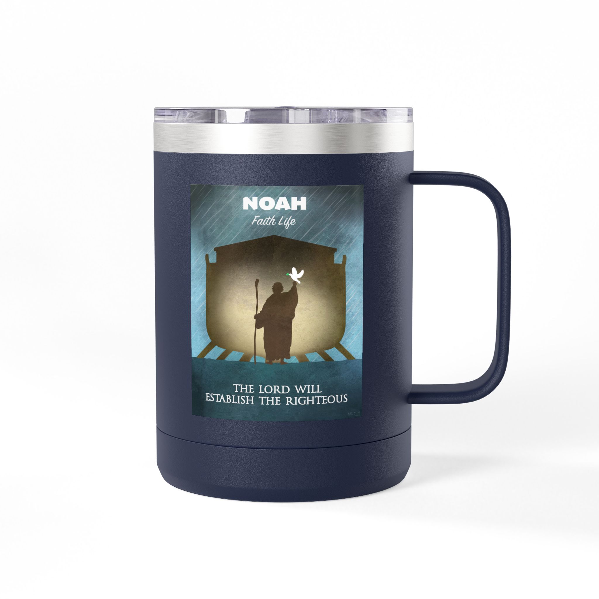 Noah and the Ark Christian Travel Mug - Bible Coffee Mug 15oz 22 Noah and the Ark Christian Travel Mug - Bible Coffee Mug 15oz - Image 22