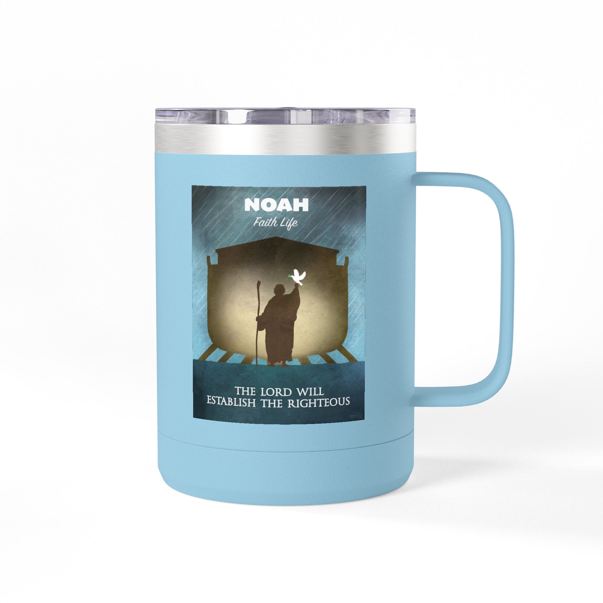 Noah and the Ark Christian Travel Mug - Bible Coffee Mug 15oz 14 Noah and the Ark Christian Travel Mug - Bible Coffee Mug 15oz - Image 14