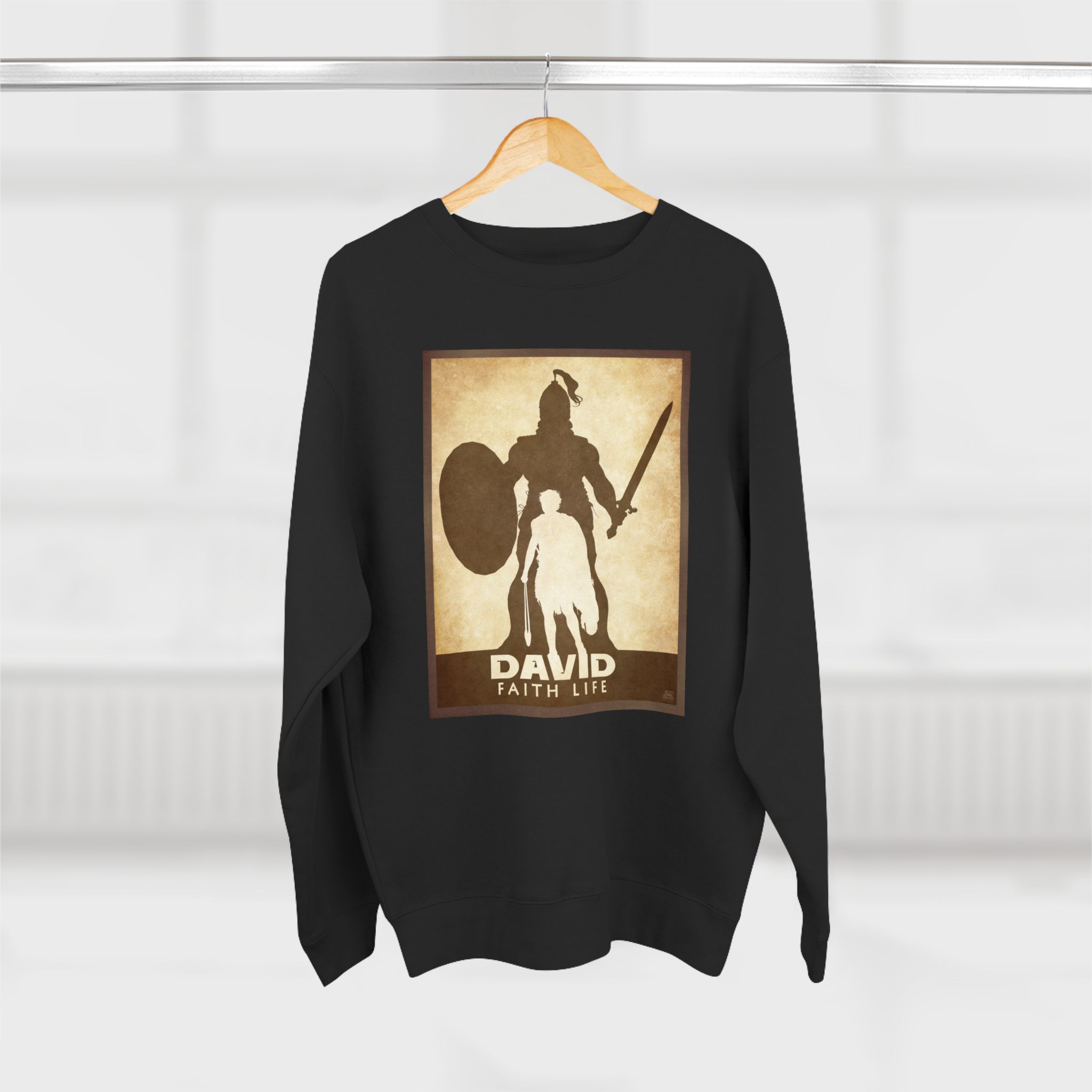 David and Goliath, Faith Life : Sweatshirt Halo House David and Goliath, Faith Life : Sweatshirt - Image 8