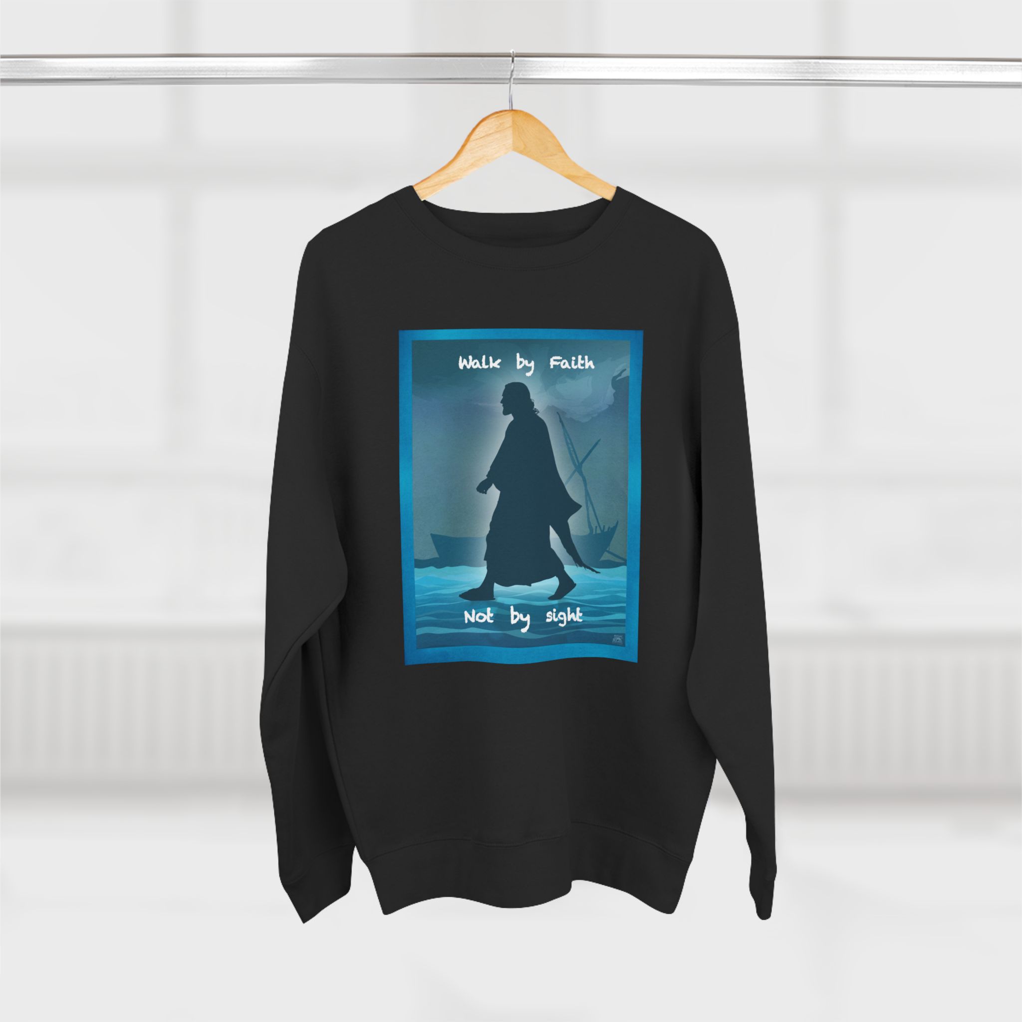 Jesus, Walk By Faith, Not by Sight: Sweatshirt Halo House Jesus, Walk By Faith, Not by Sight: Sweatshirt - Image 11