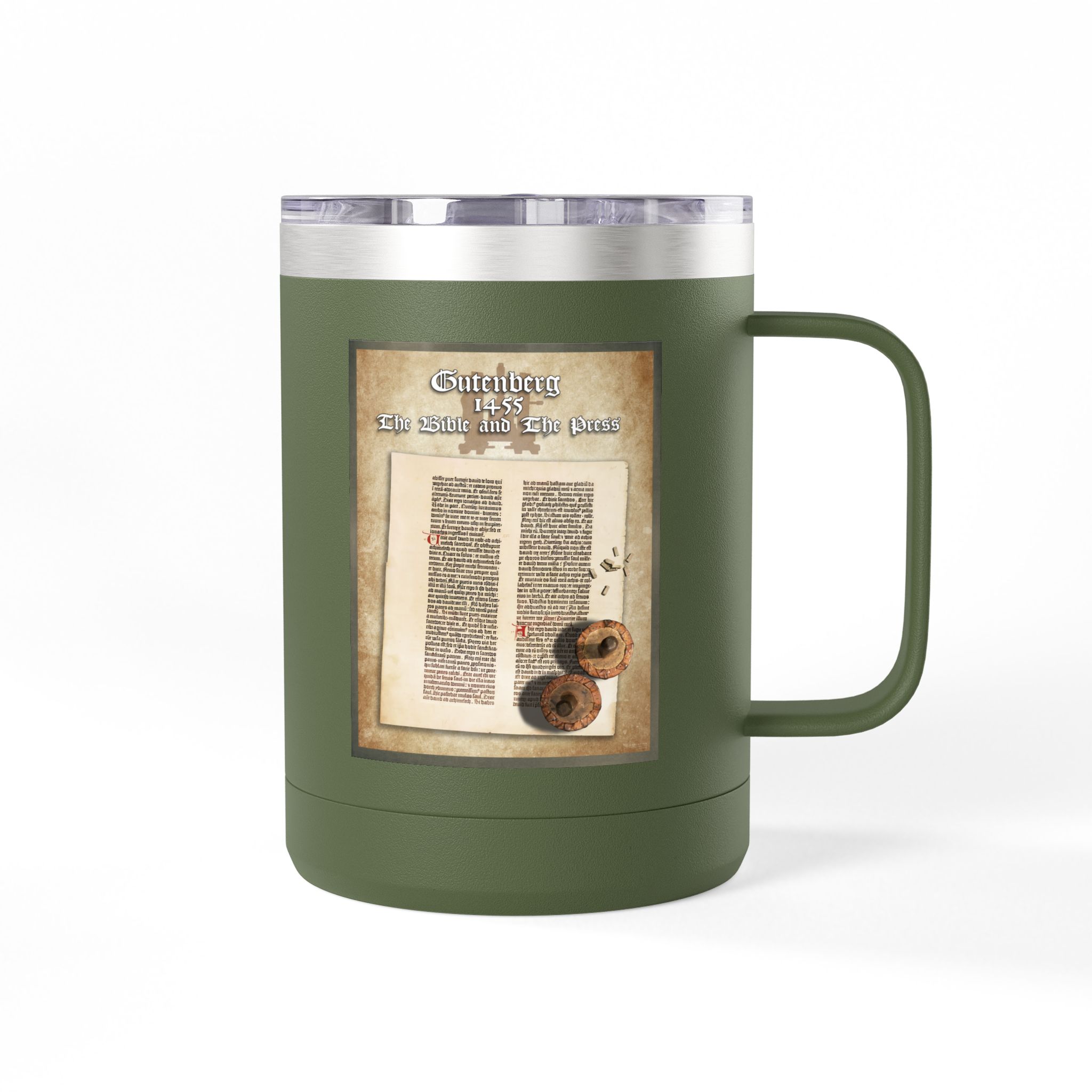 The Gutenberg Bible Christian Travel Mug - Historic Bible Coffee Mug 15oz 14 The Gutenberg Bible Christian Travel Mug - Historic Bible Coffee Mug 15oz - Image 14