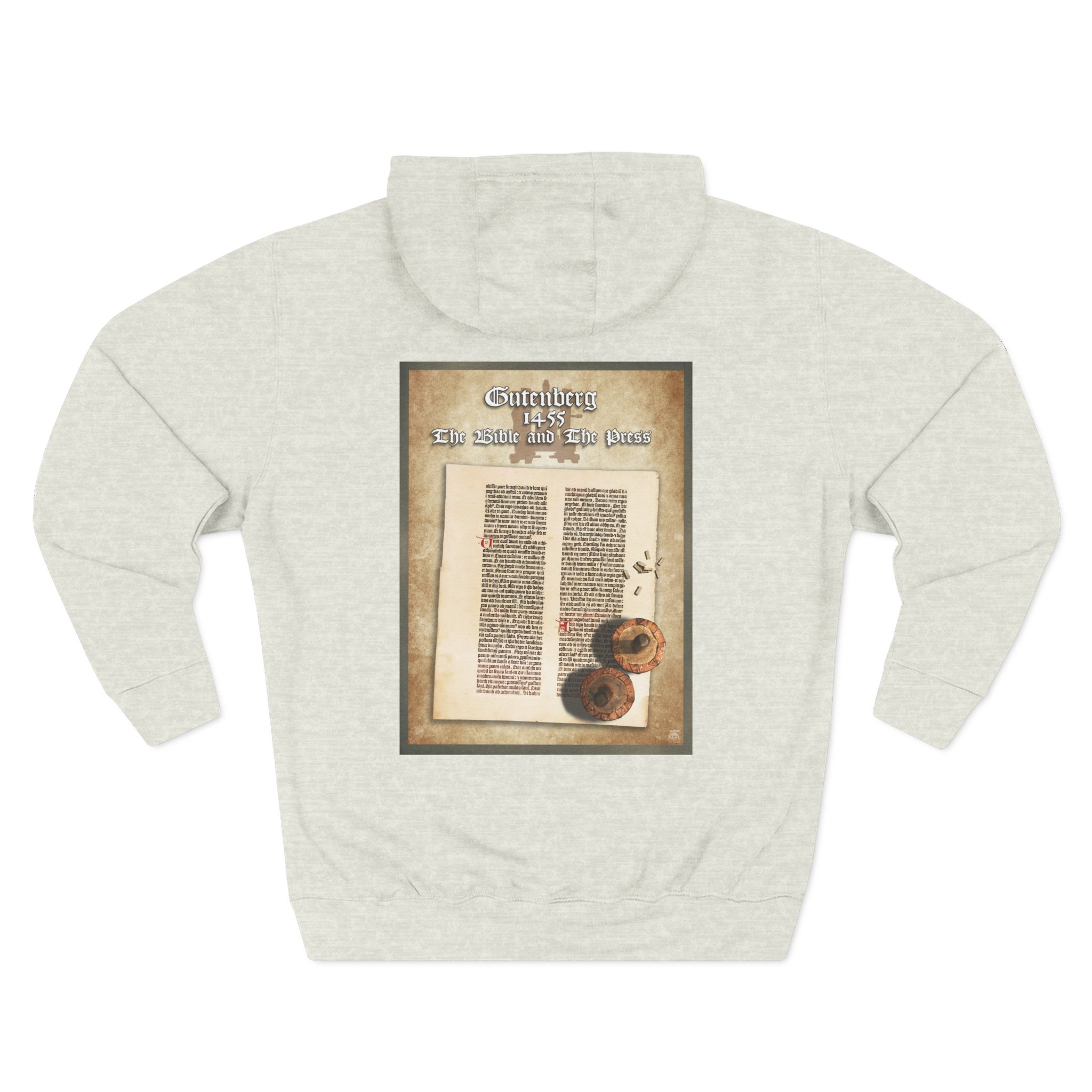 Christian Gutenberg Bible Hoodie - Faith Based Hoodie Halo House Christian Gutenberg Bible Hoodie - Faith Based Hoodie - Image 9