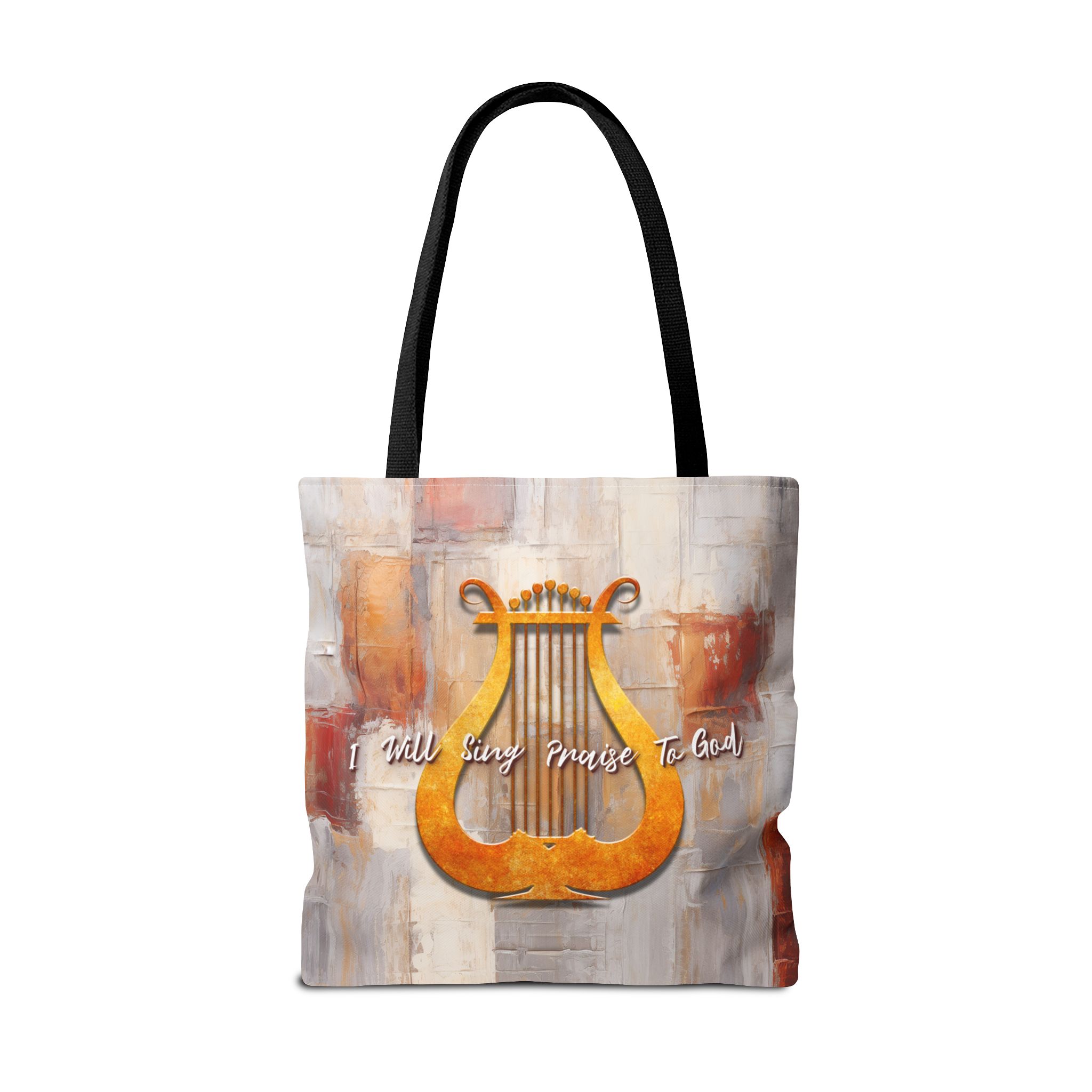 The Harp of God Christian Tote Bag - Inspirational Worship Faith Tote Bag Halo House The Harp of God Christian Tote Bag - Inspirational Worship Faith Tote Bag - Image 2