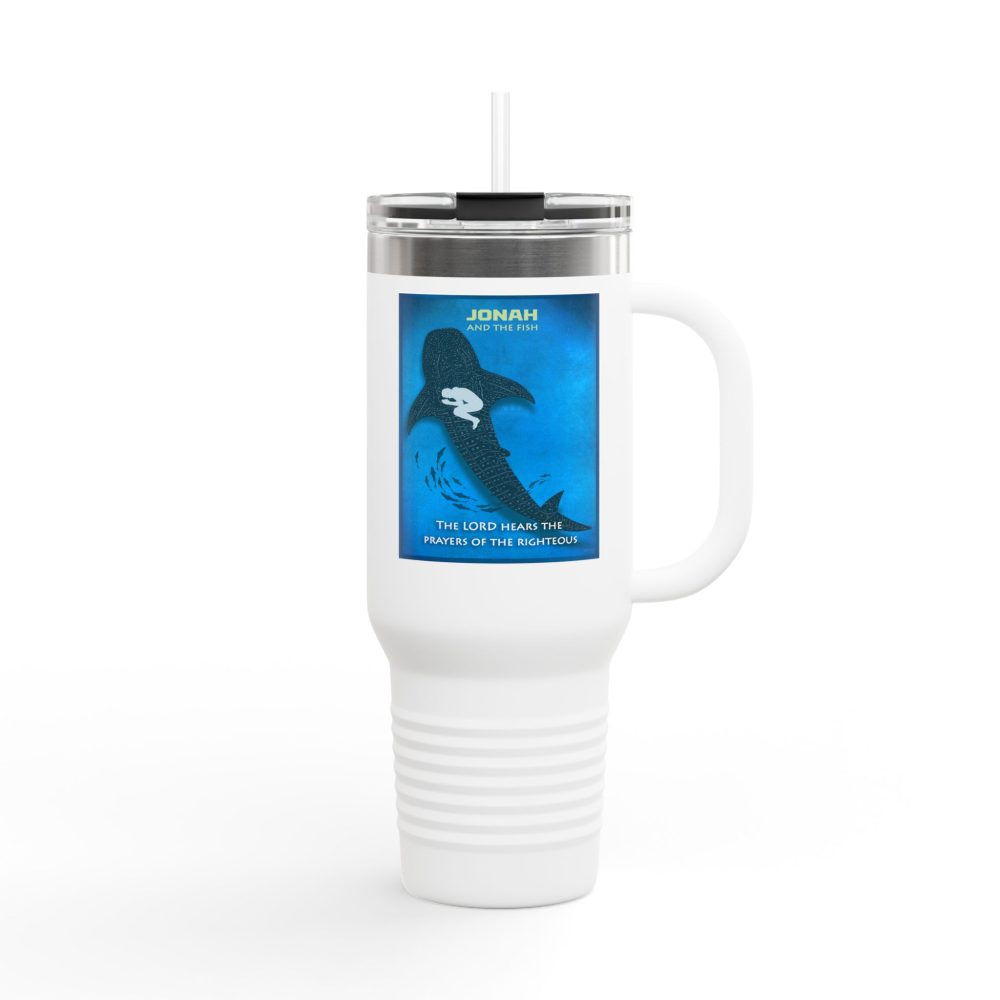 Jonah and the Fish Christian Tumbler 40oz - Bible History Insulated Tumbler