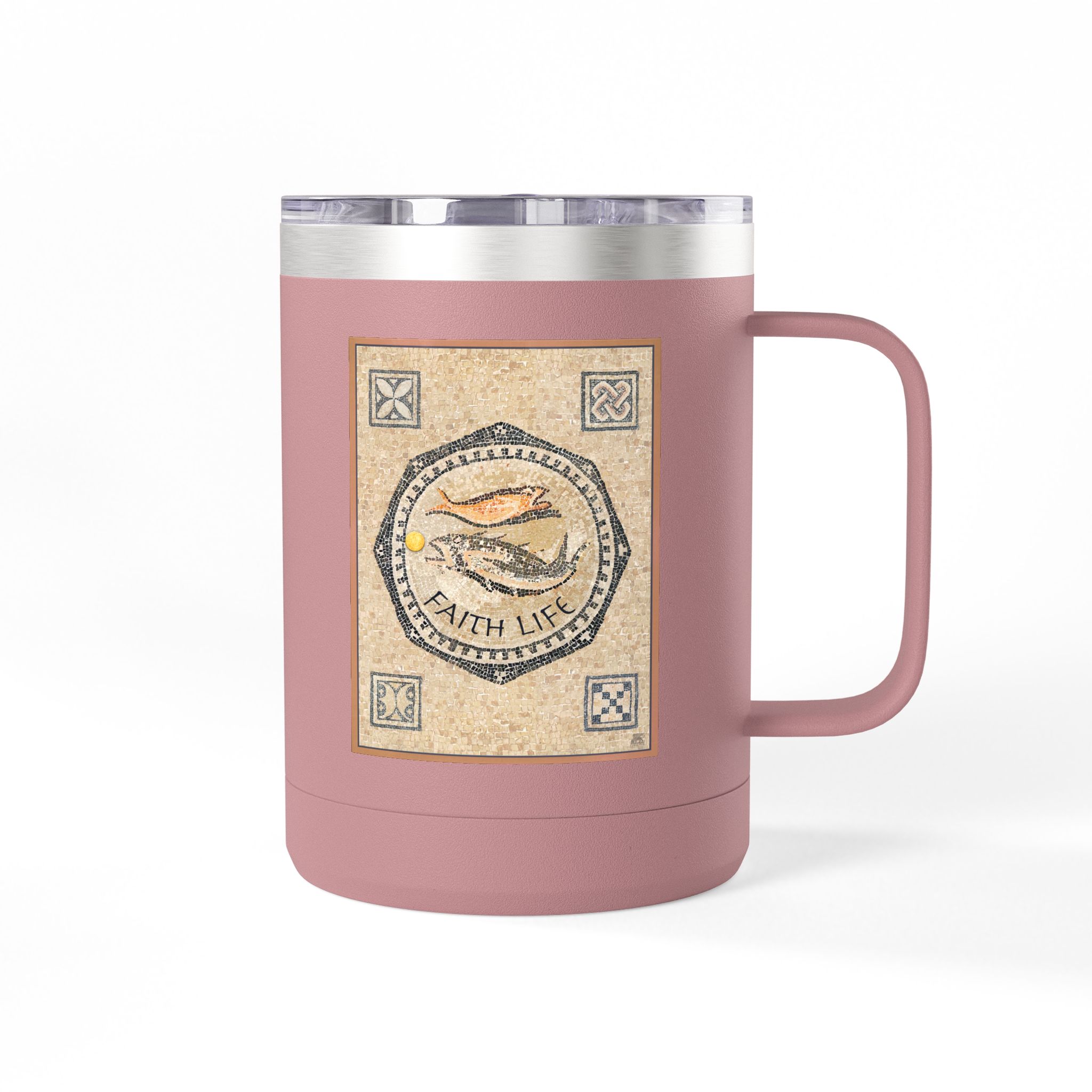 Christian Fish Tile Mosaic Travel Mug - Christian Coffee Mug 15oz 42 Christian Fish Tile Mosaic Travel Mug - Christian Coffee Mug 15oz - Image 42