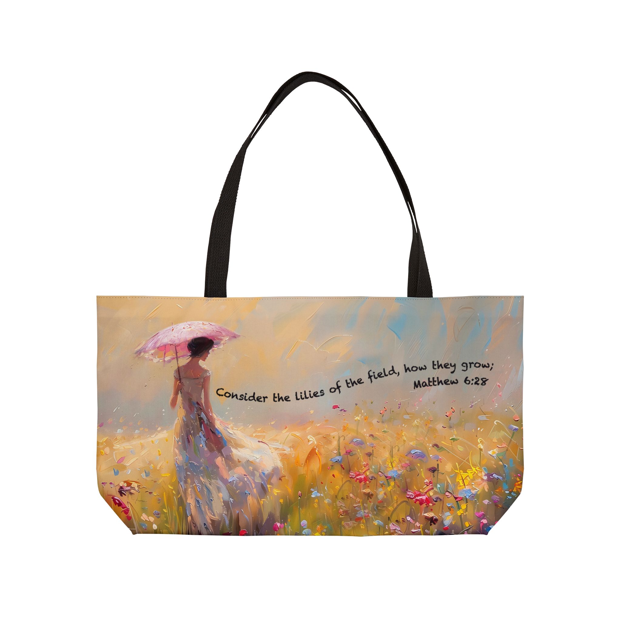 Matthew 6:28 - Vacation Weekender Tote Bag Halo House Matthew 6:28 - Vacation Weekender Tote Bag - Image 2