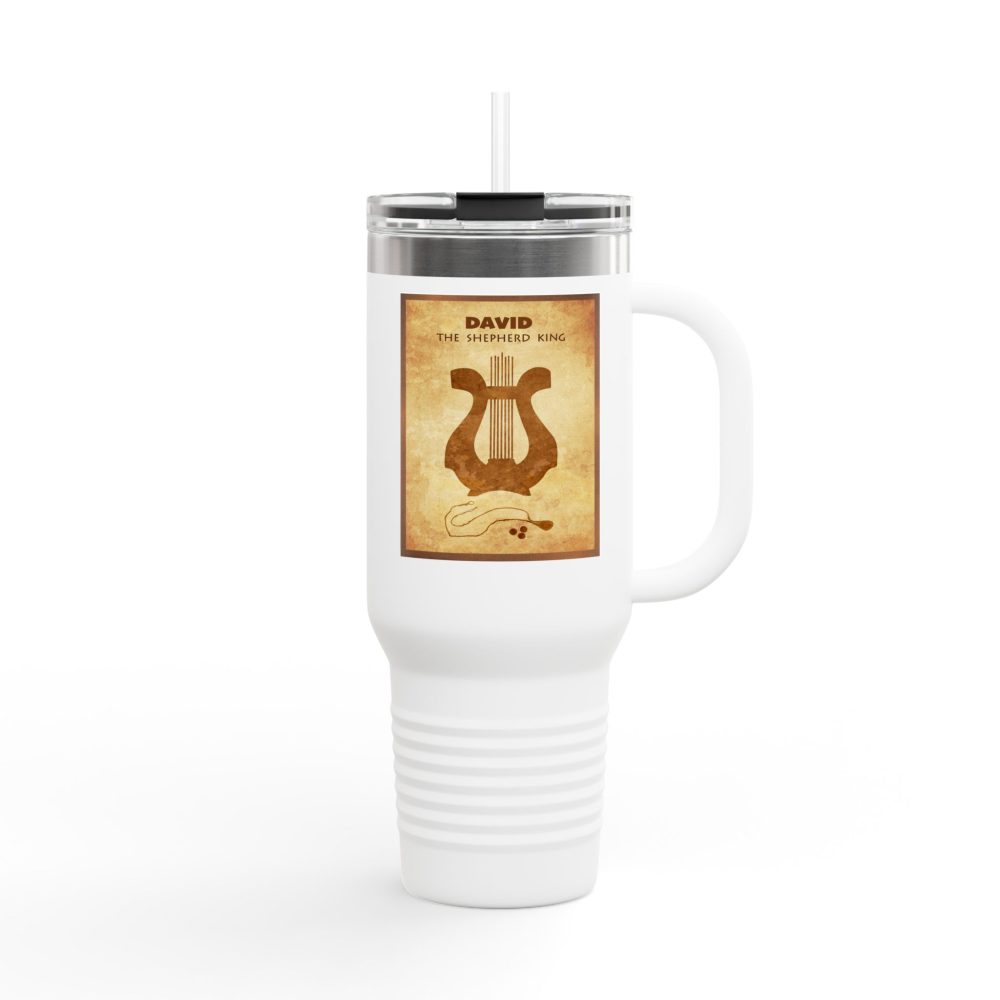 David, The Shepherd King Christian Tumbler 40oz - Insulated Bible Tumbler