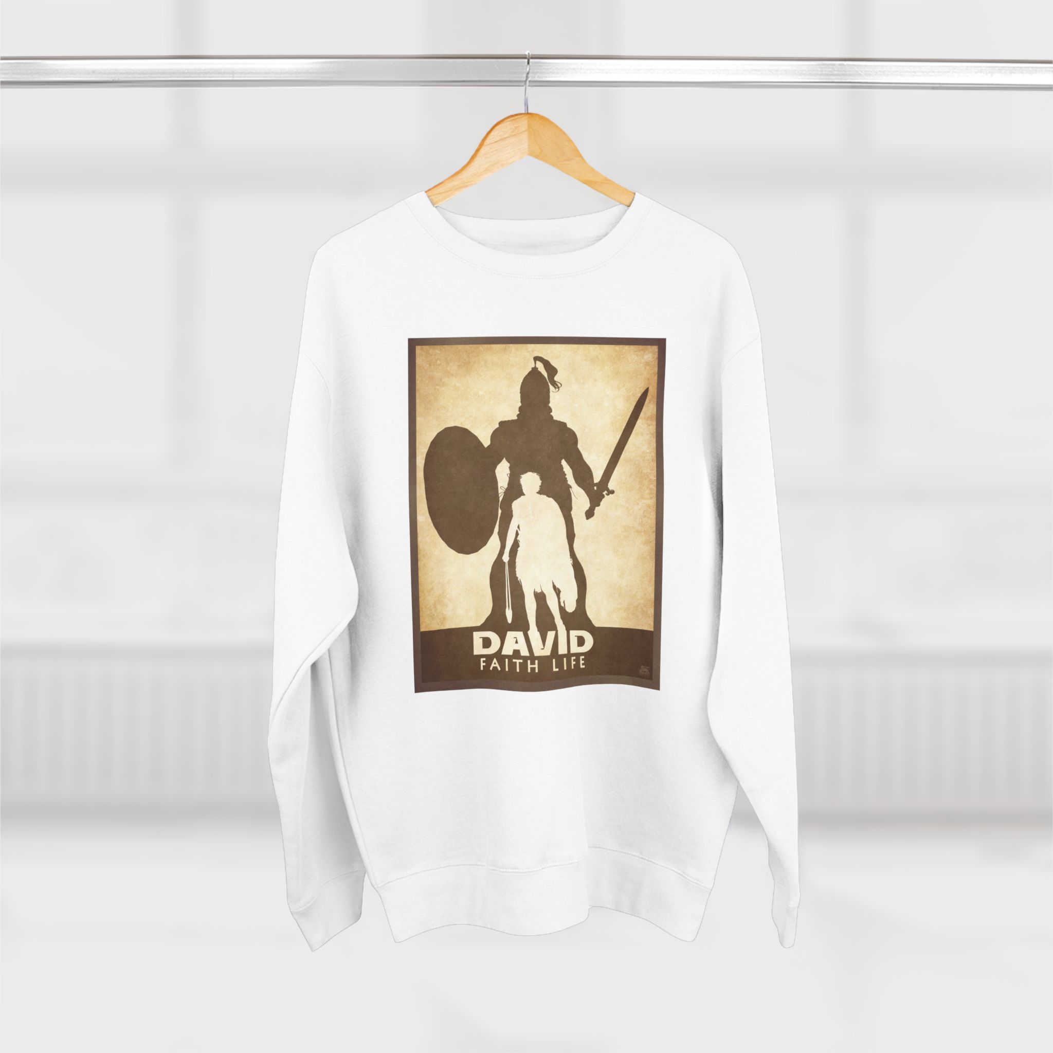 David and Goliath, Faith Life : Sweatshirt Halo House David and Goliath, Faith Life : Sweatshirt - Image 17