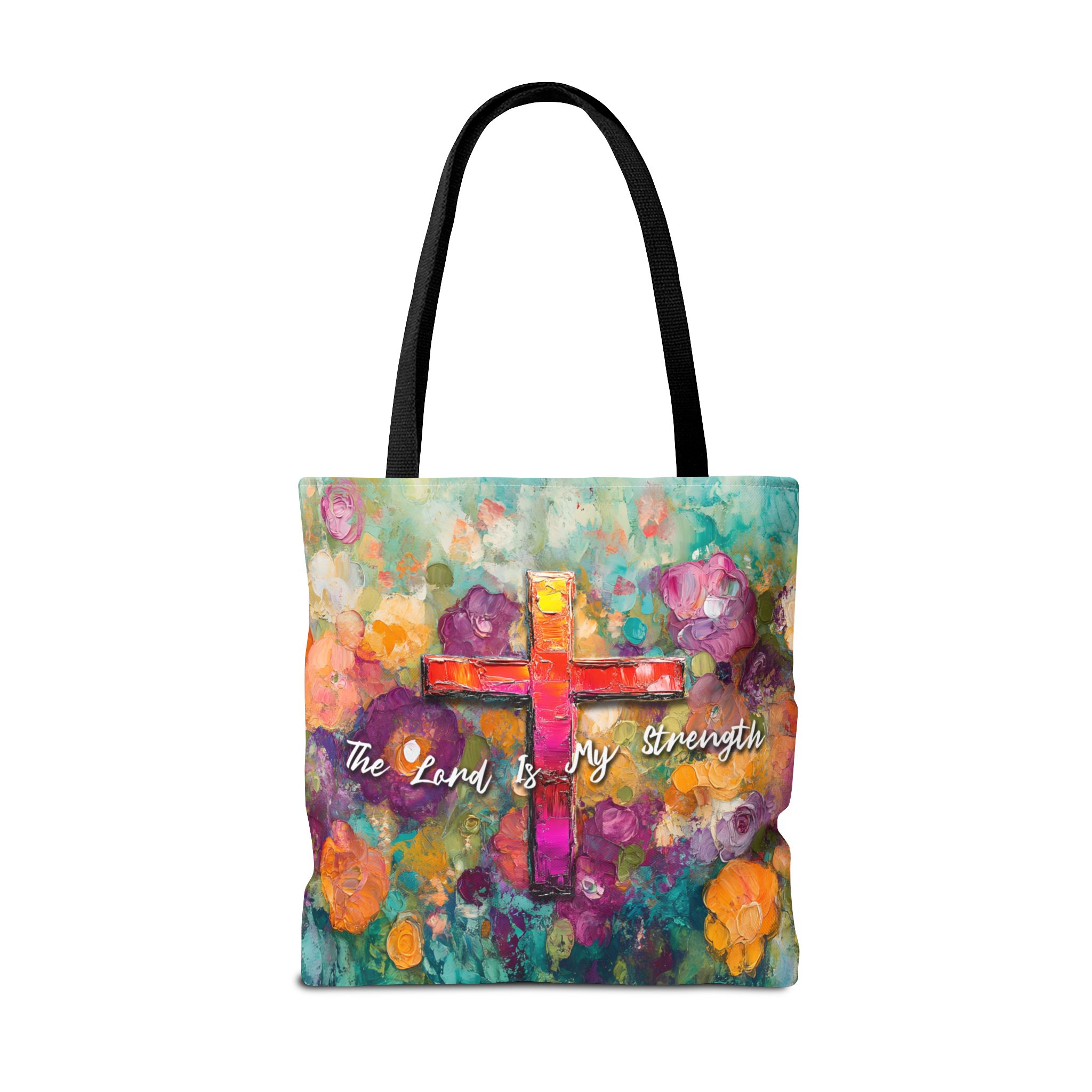The Lord is My Strength Christian Tote Bag - Inspirational Faith Tote Bag Halo House The Lord is My Strength Christian Tote Bag - Inspirational Faith Tote Bag - Image 2
