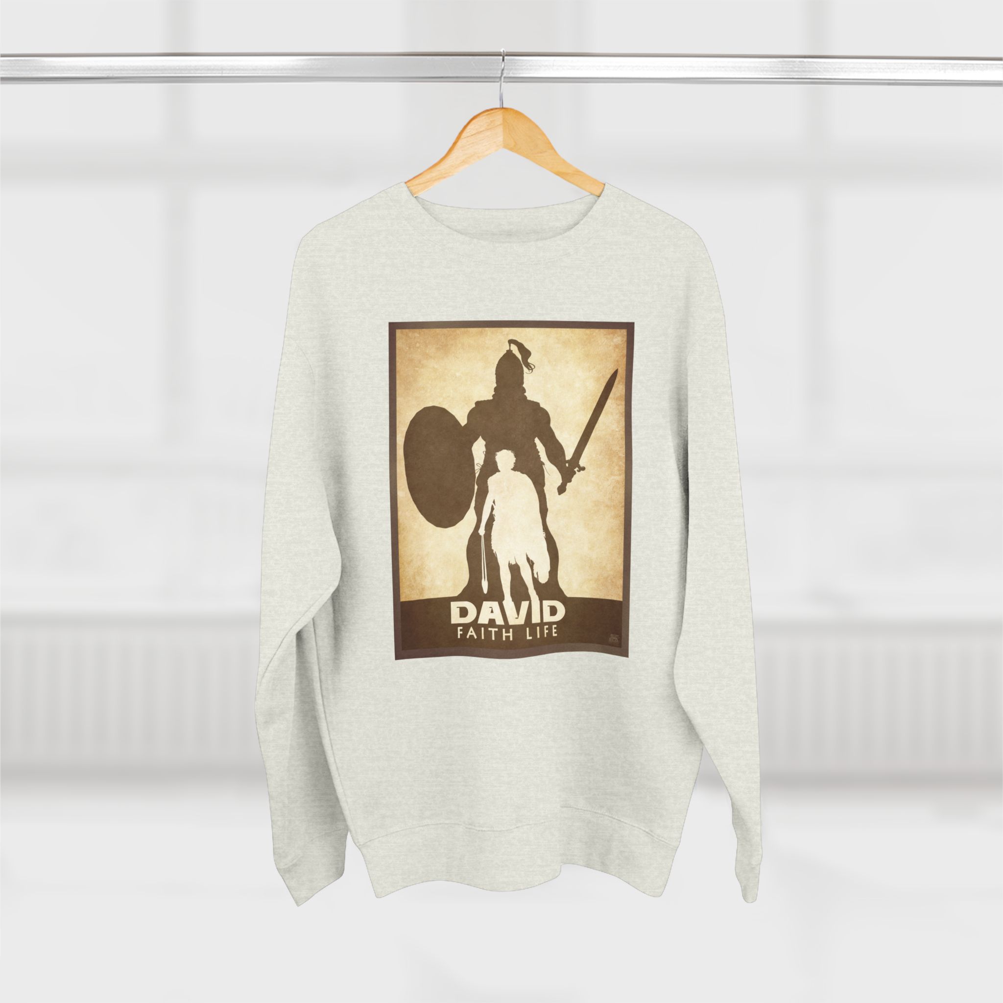 David and Goliath, Faith Life : Sweatshirt Halo House David and Goliath, Faith Life : Sweatshirt - Image 11