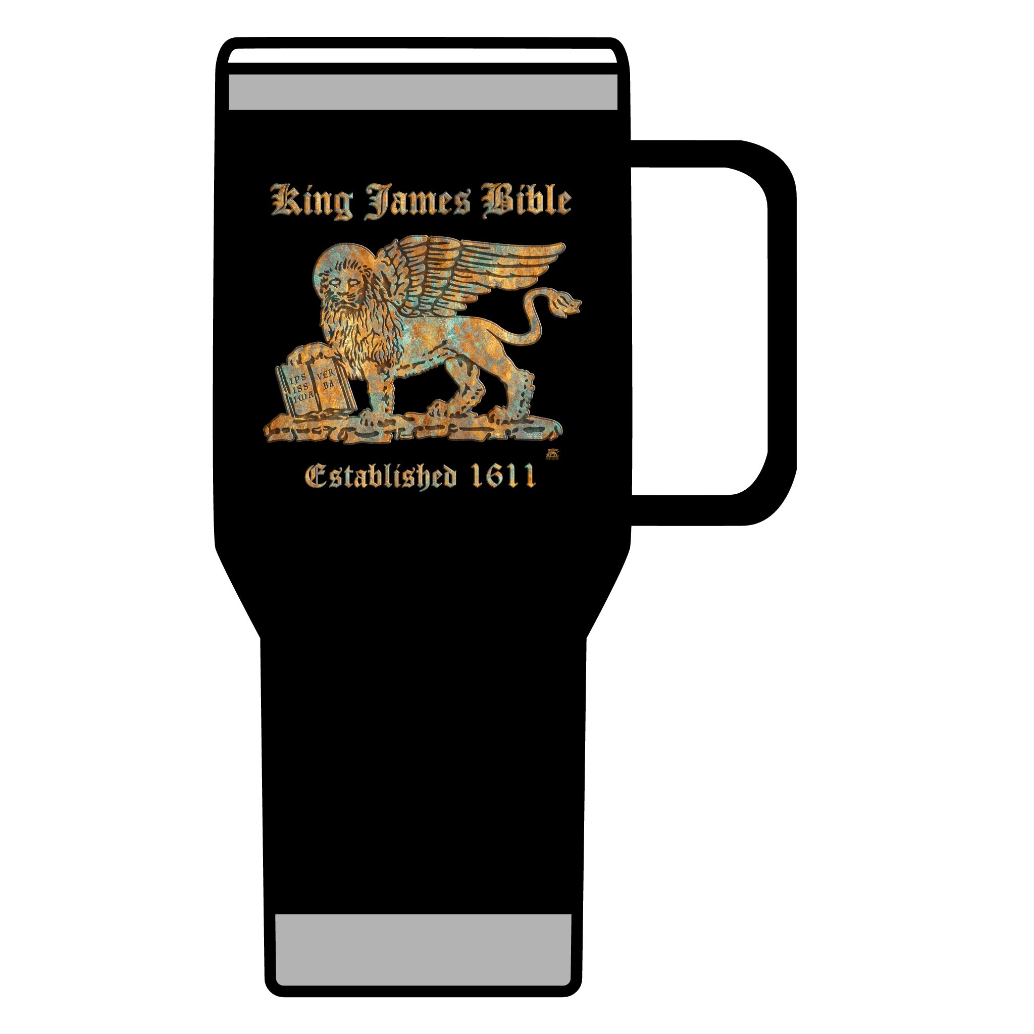 King James Bible Gold Lion Christian Tumbler 20oz - KJV Tumbler 5 King James Bible Gold Lion Christian Tumbler 20oz - KJV Tumbler - Image 5