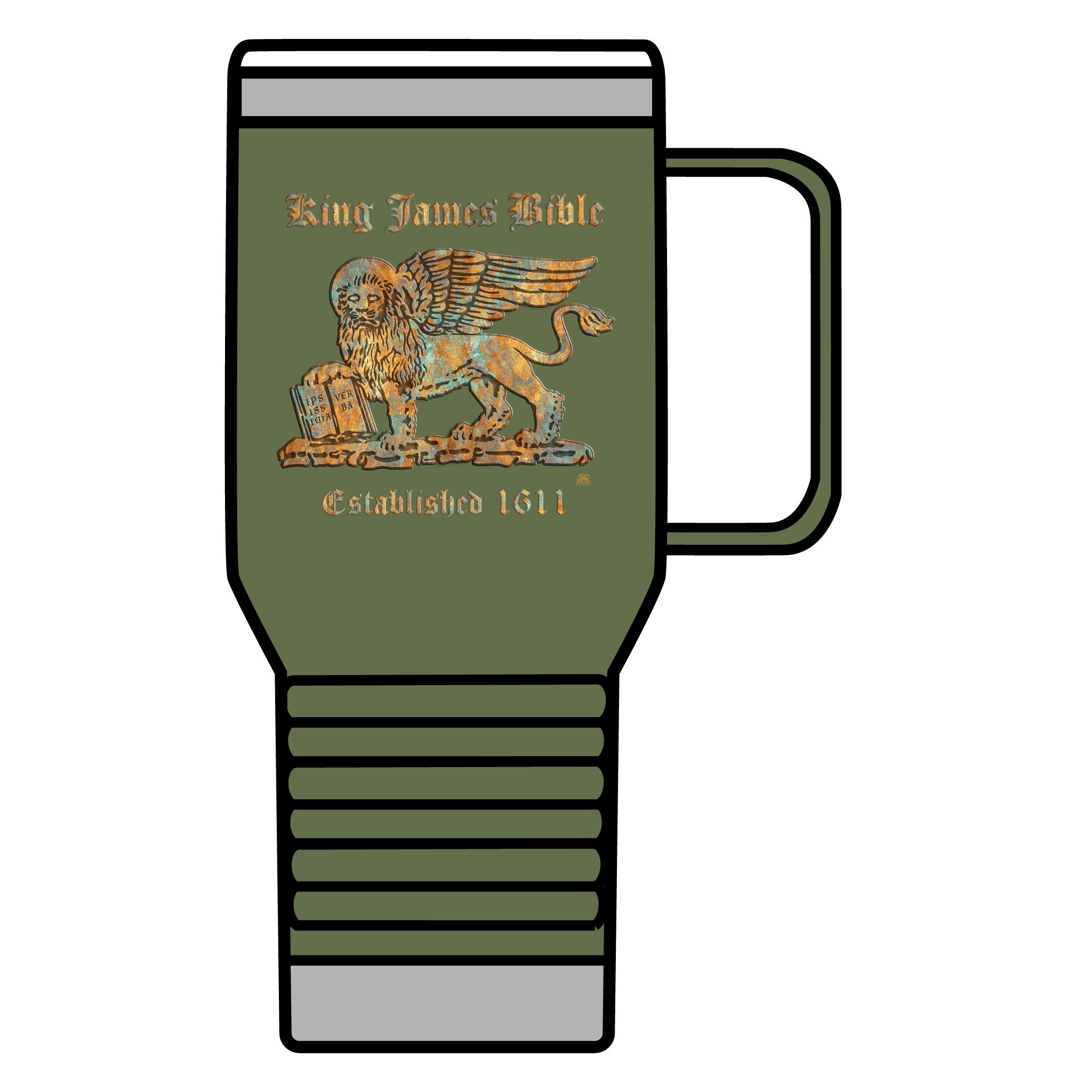 King James Bible Gold Lion Christian Tumbler 20oz - KJV Tumbler 7 King James Bible Gold Lion Christian Tumbler 20oz - KJV Tumbler - Image 7
