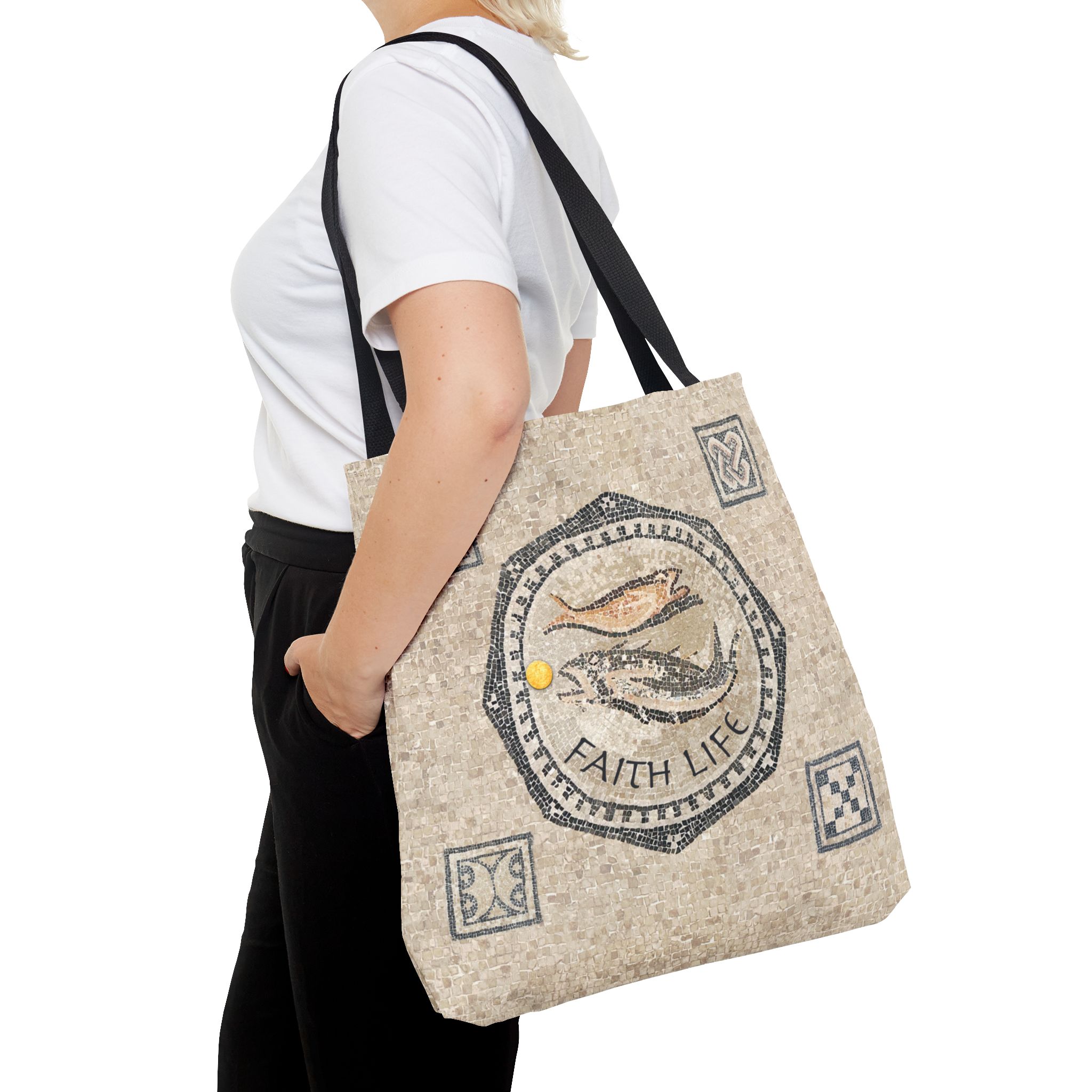 Christian Fish Mosaic Tote Bag - Inspirational Faith Gift Tote for Women 7 Christian Fish Mosaic Tote Bag - Inspirational Faith Gift Tote for Women - Image 7