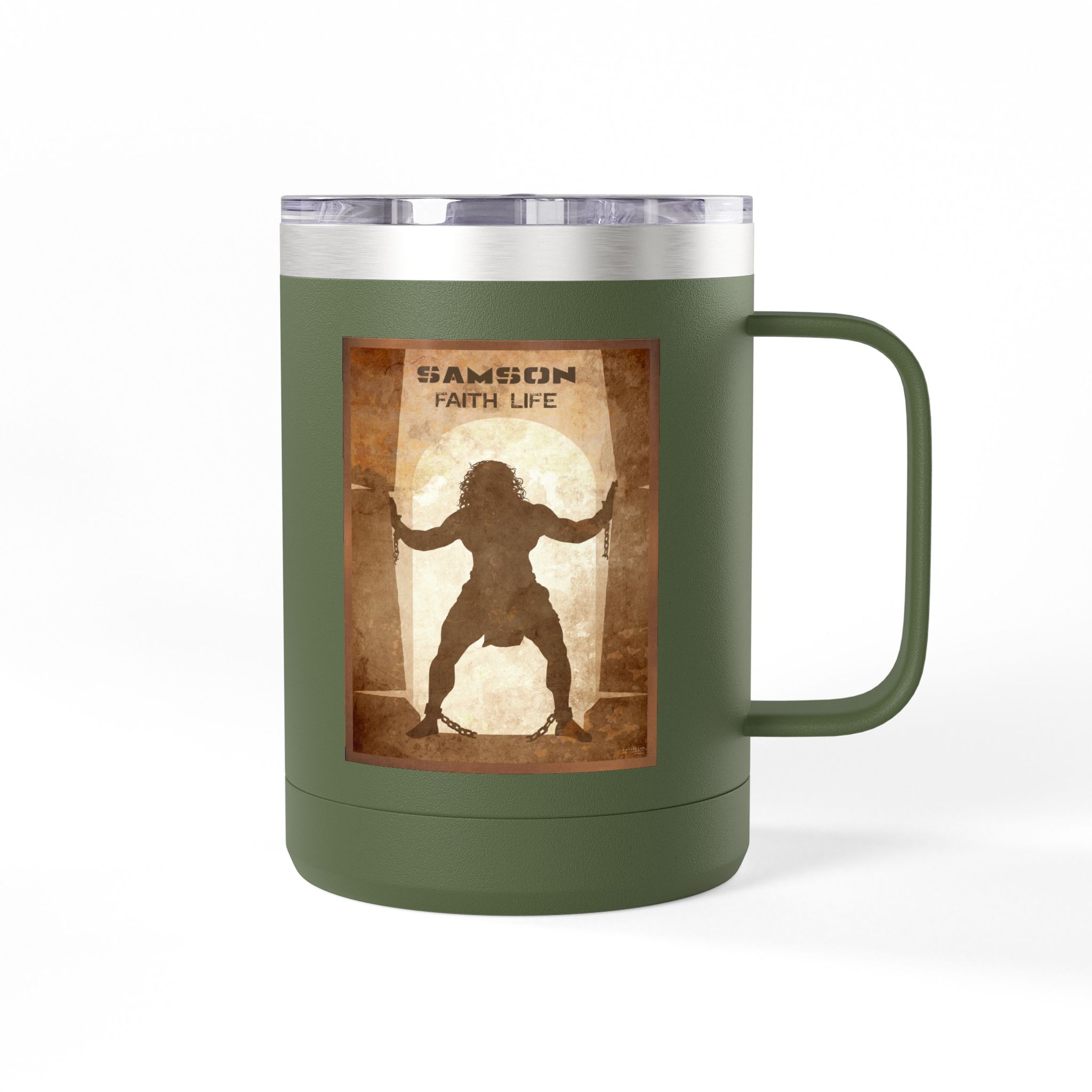 Samson, Faith Life Christian Travel Mug - Bible Coffee Mug 15oz 14 Samson, Faith Life Christian Travel Mug - Bible Coffee Mug 15oz - Image 14