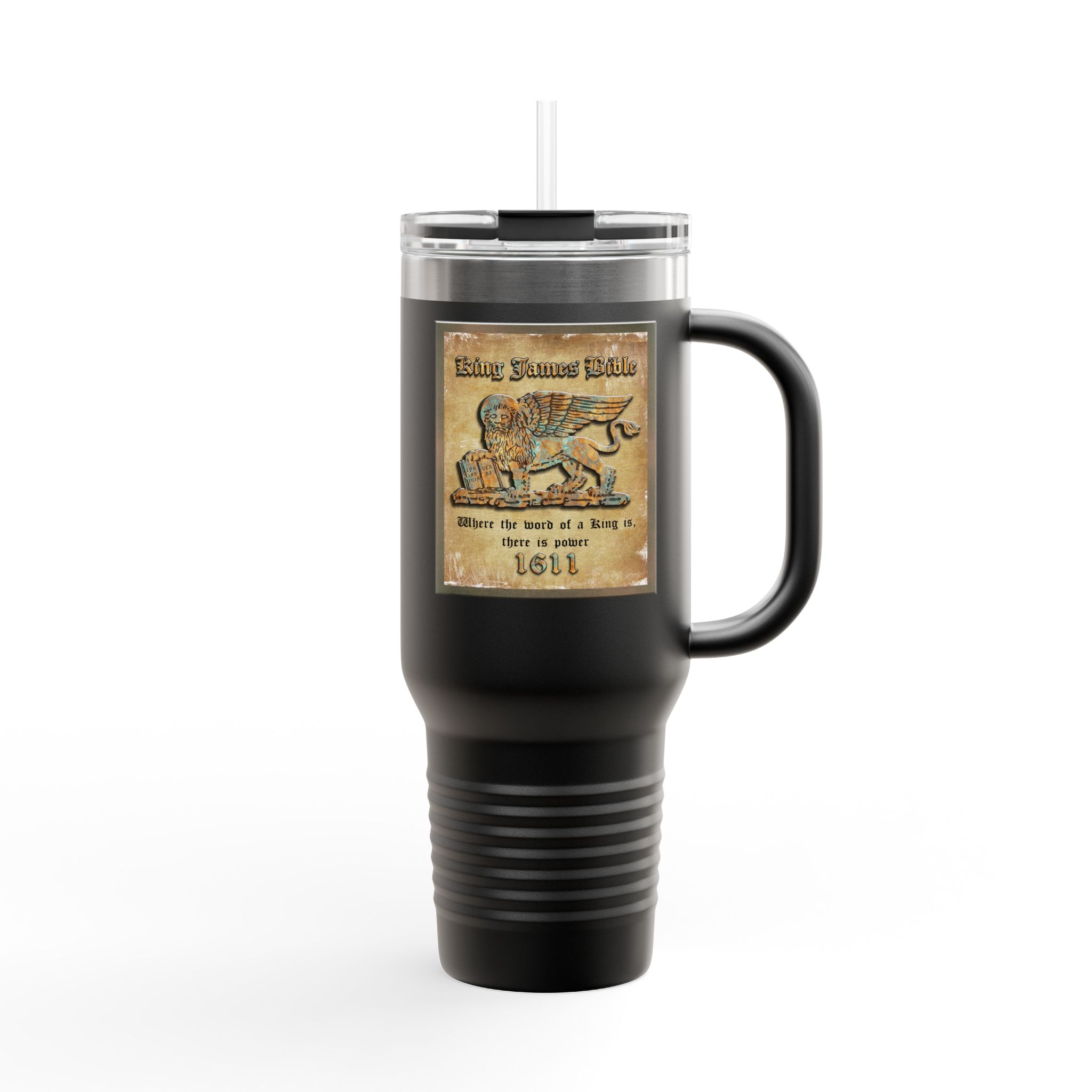 King James Bible Lion Plaque Christian Tumbler 40oz - KJV Tumbler 5 King James Bible Lion Plaque Christian Tumbler 40oz - KJV Tumbler - Image 5