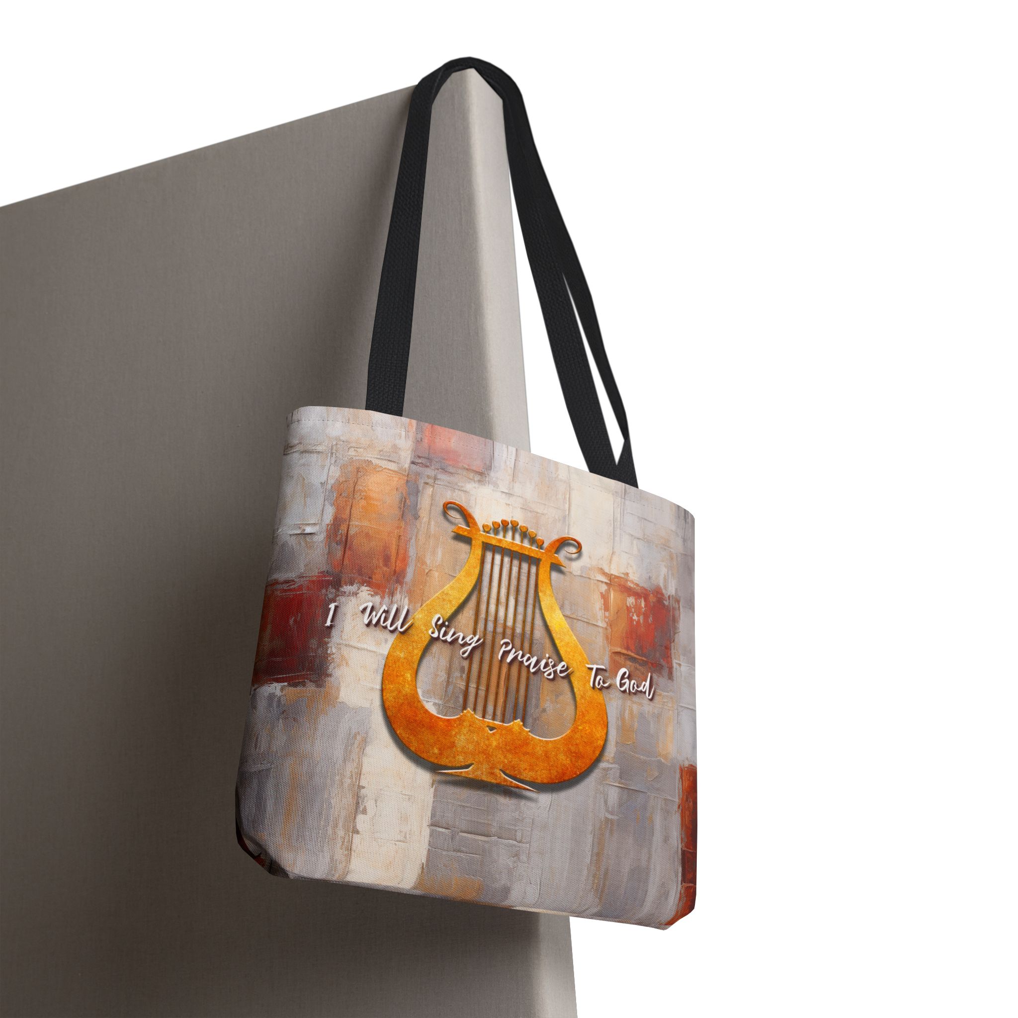 The Harp of God Christian Tote Bag - Inspirational Worship Faith Tote Bag Halo House The Harp of God Christian Tote Bag - Inspirational Worship Faith Tote Bag - Image 4