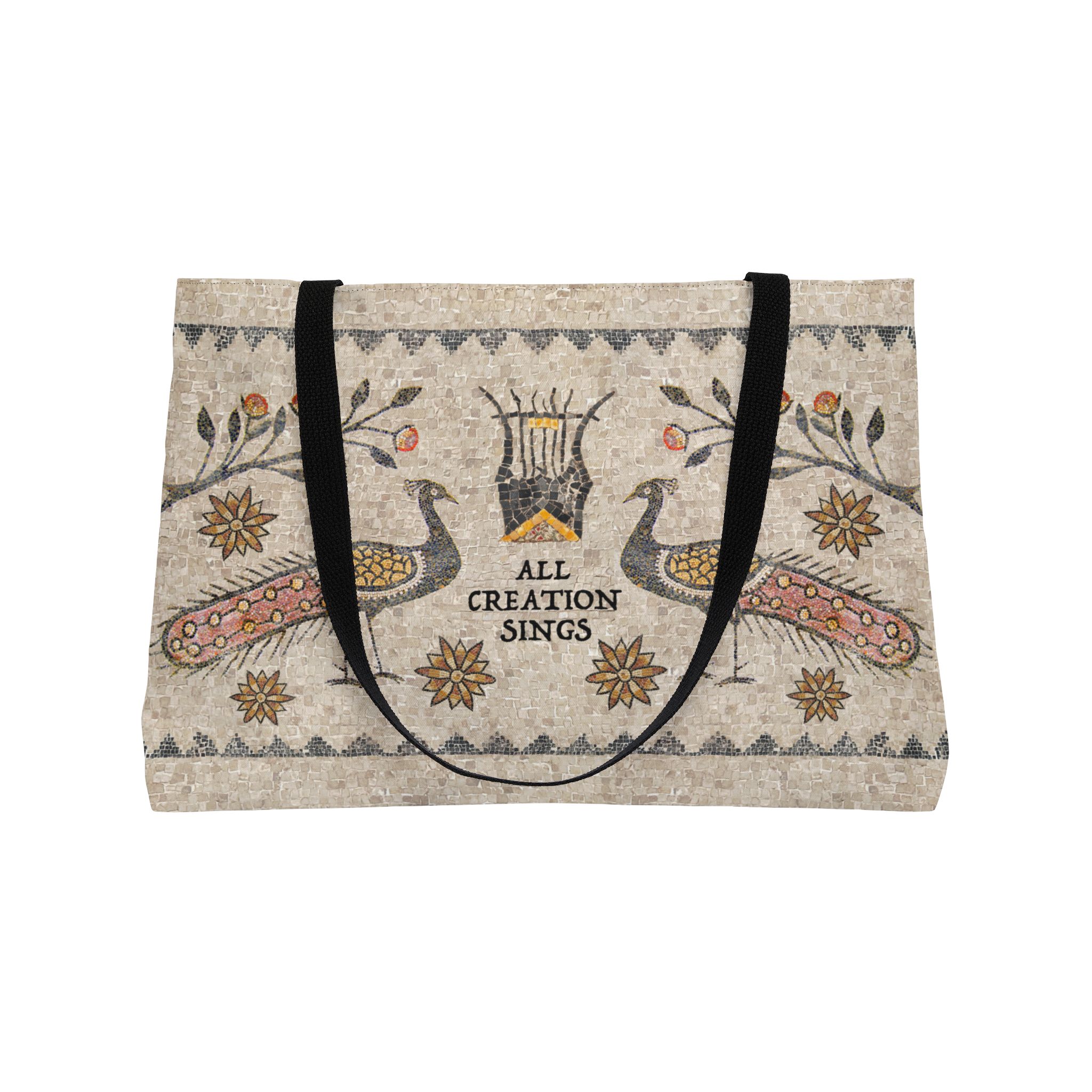 Peacock, All Creation Sings - Vacation Weekender Tote Bag 3 Peacock, All Creation Sings - Vacation Weekender Tote Bag - Image 3