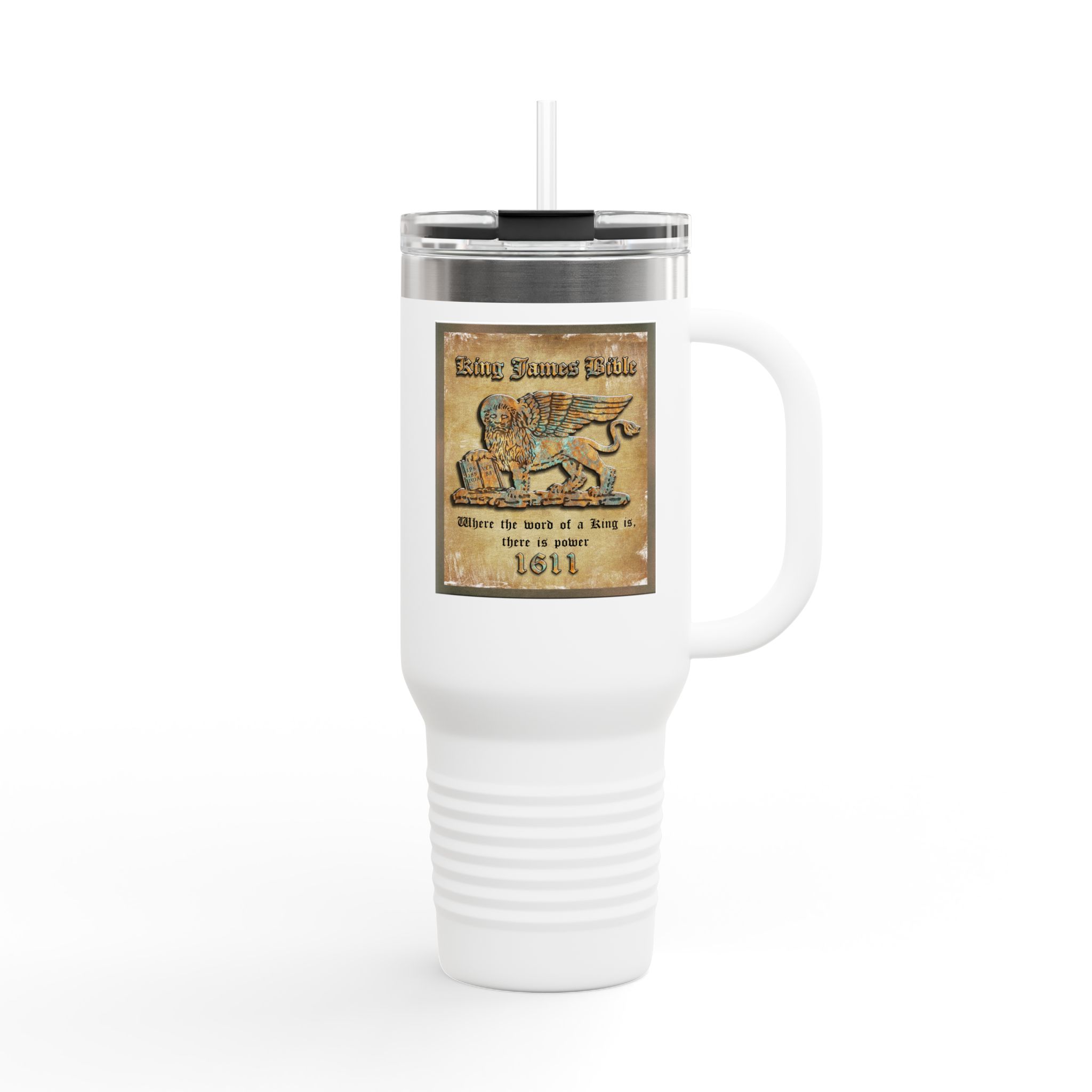 King James Bible Lion Plaque Christian Tumbler 40oz - KJV Tumbler 1 King James Bible Lion Plaque Christian Tumbler 40oz - KJV Tumbler